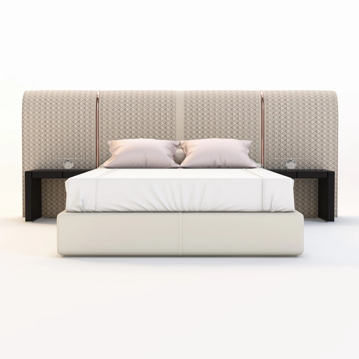 Collection of Five Luxury Platform Beds 3D Model_01