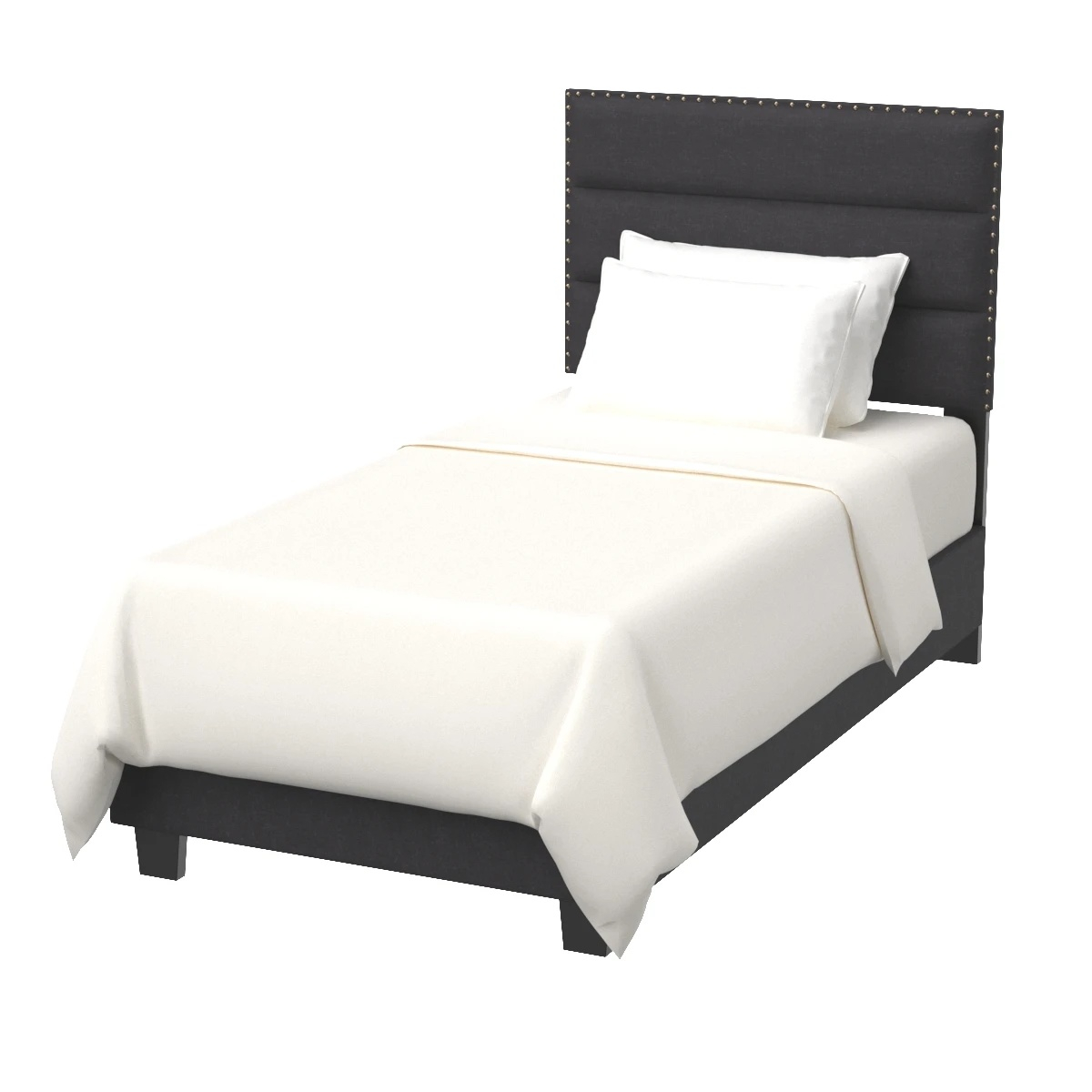 Collection of Four Single Bed 3D Bed Models 3D Model_03