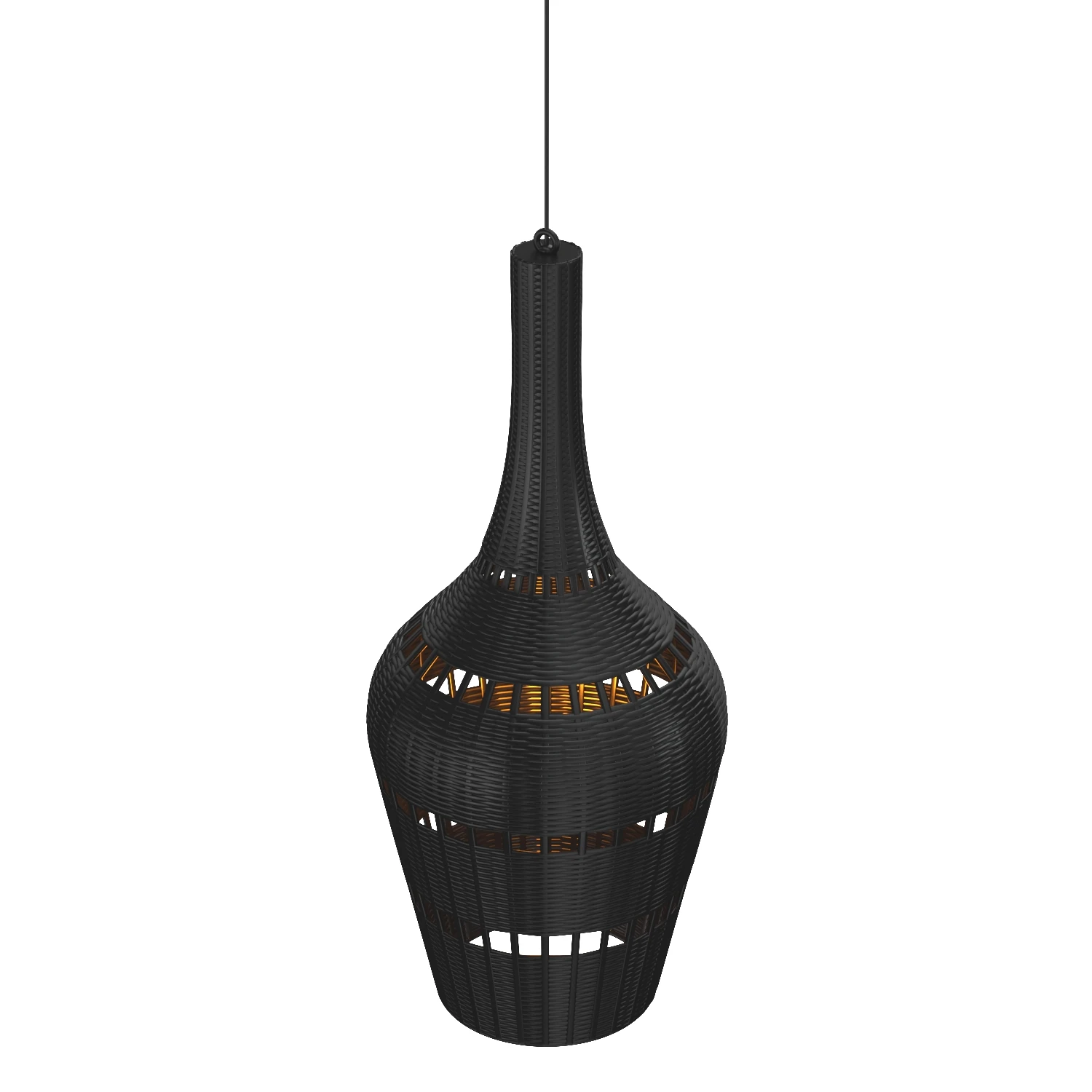 Montauk Handwoven Rattan Teardrop Pendant 20 Inch 3D Model_06