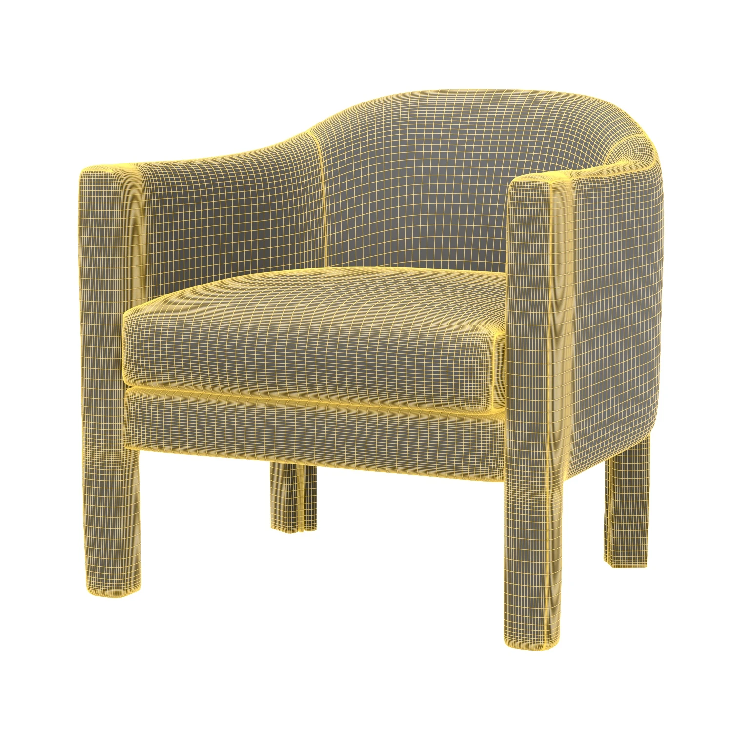Isabella Upholstered Chair 3D Model_07