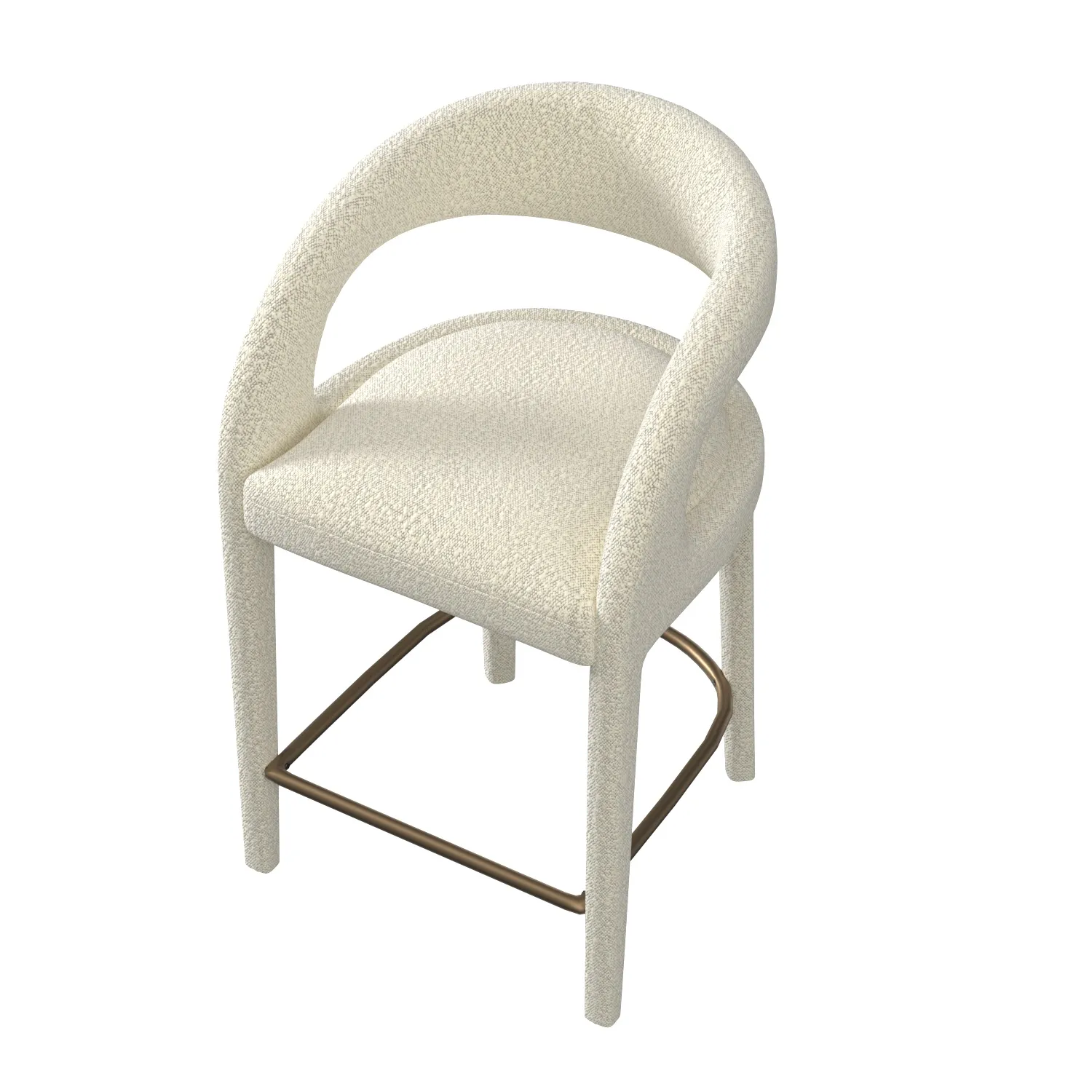 Boucle Hagen Counter Stool 3D Model_04