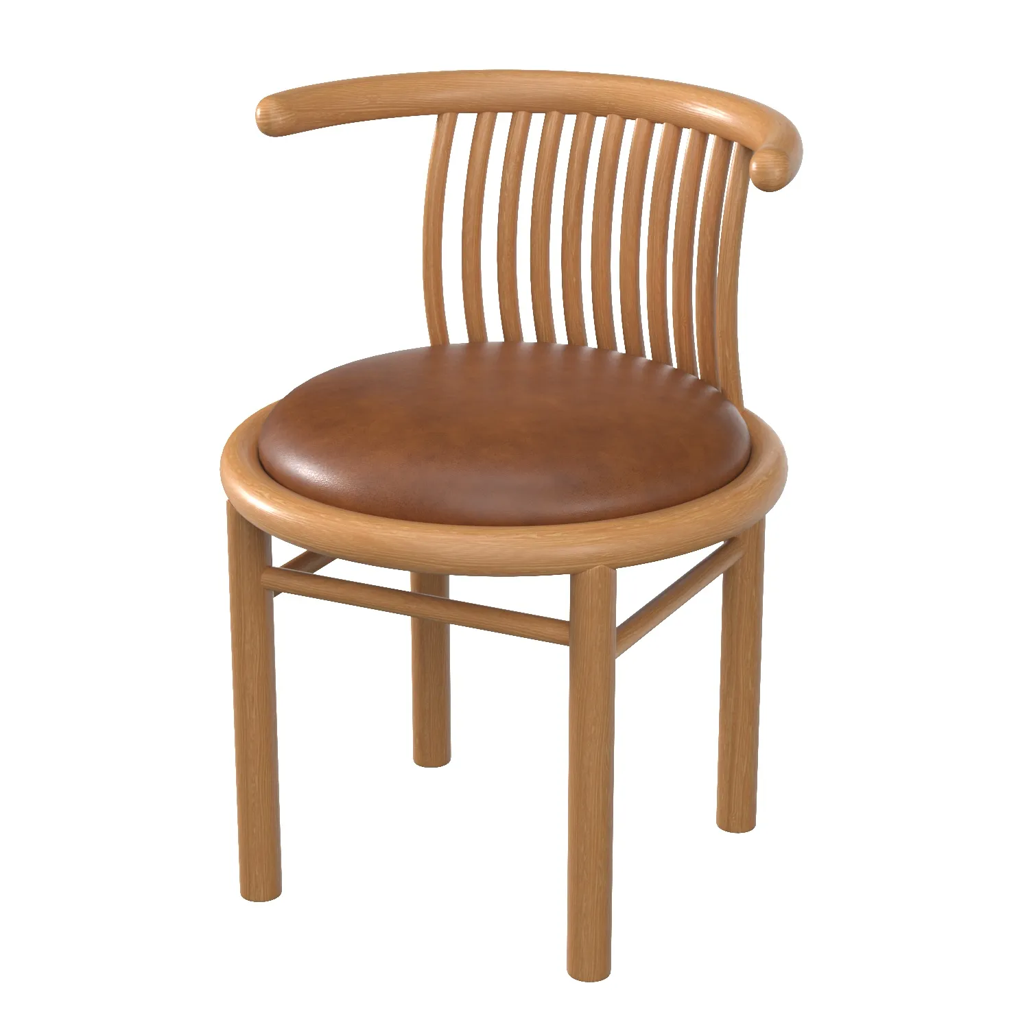 Mathilde Leather Dining Chair PBR 3D Model_04