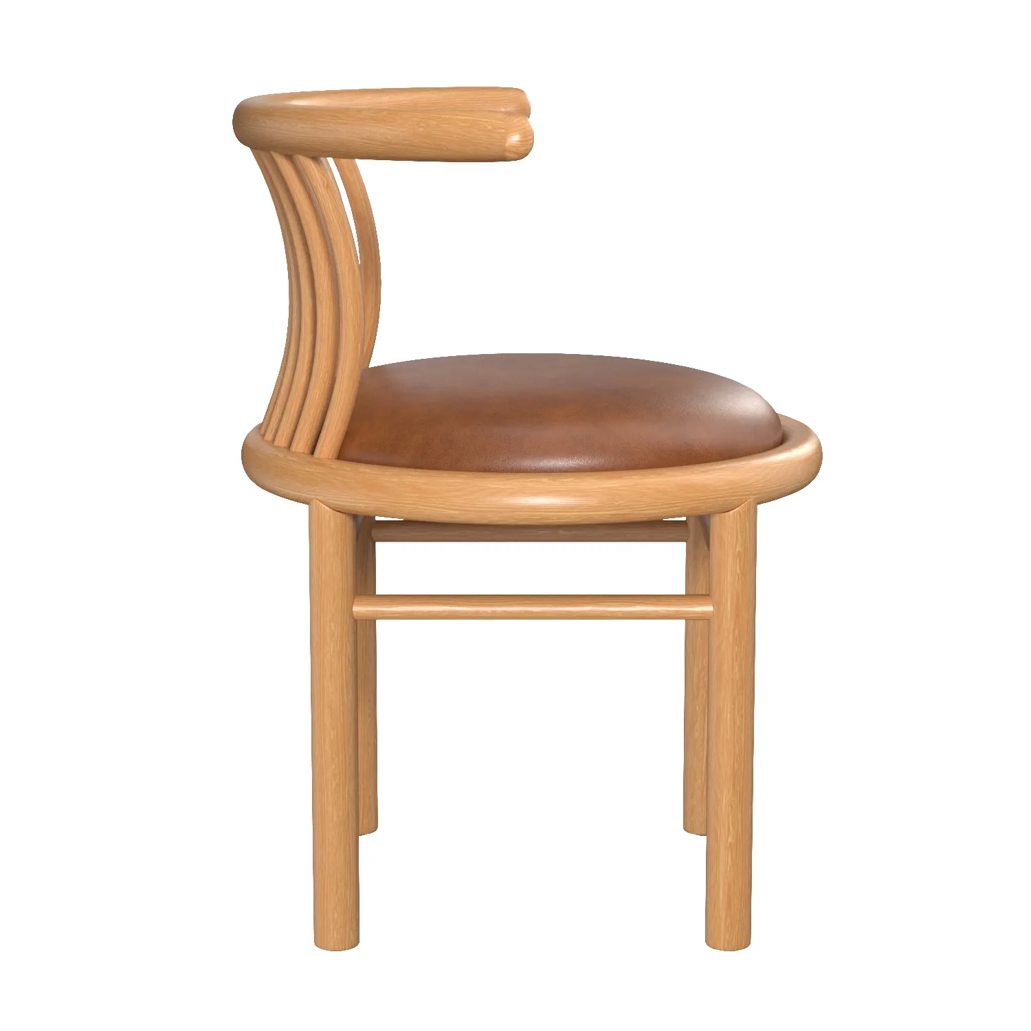 Mathilde Leather Dining Chair PBR 3D Model_03