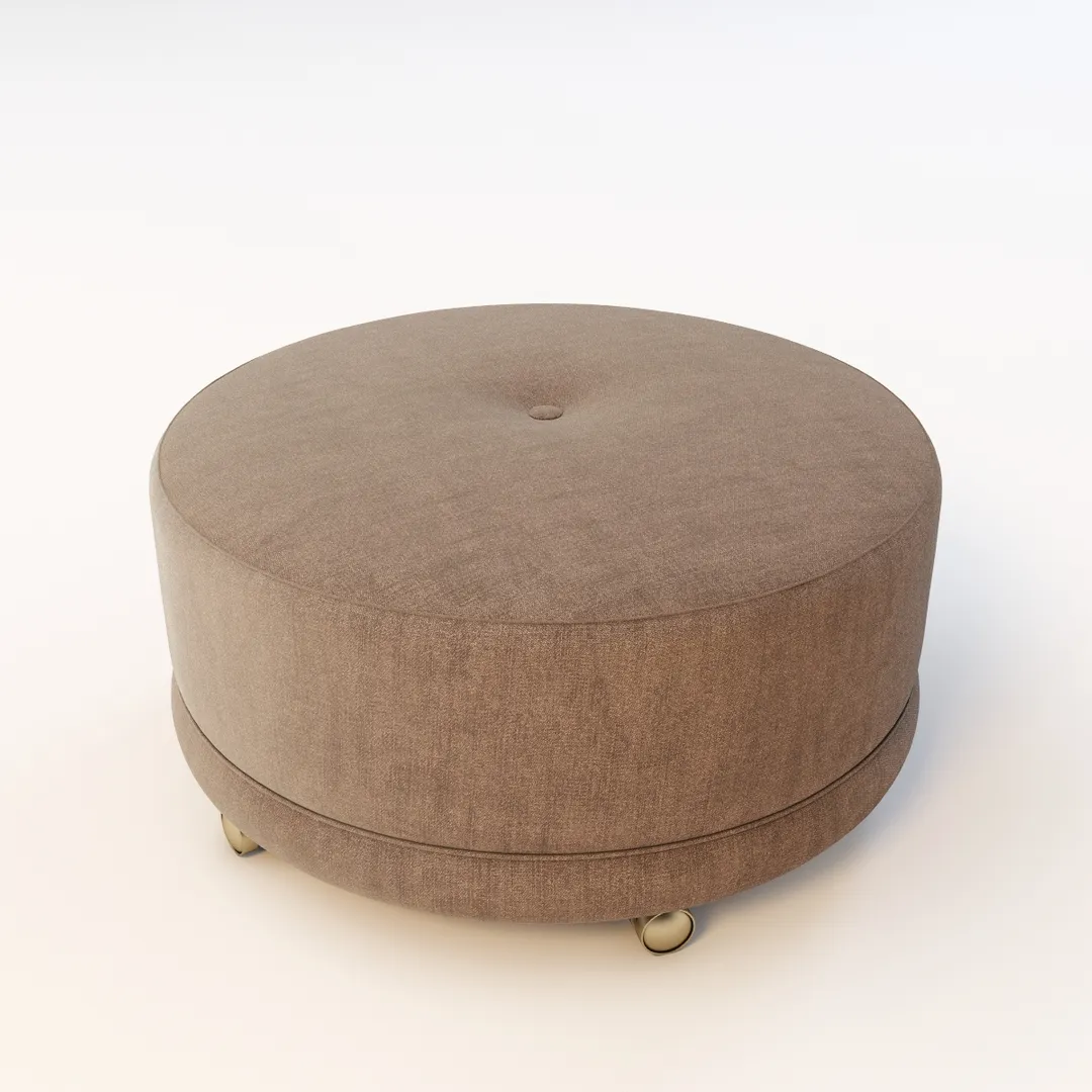 Parisian Round Cocktail Ottoman 3D Model_03