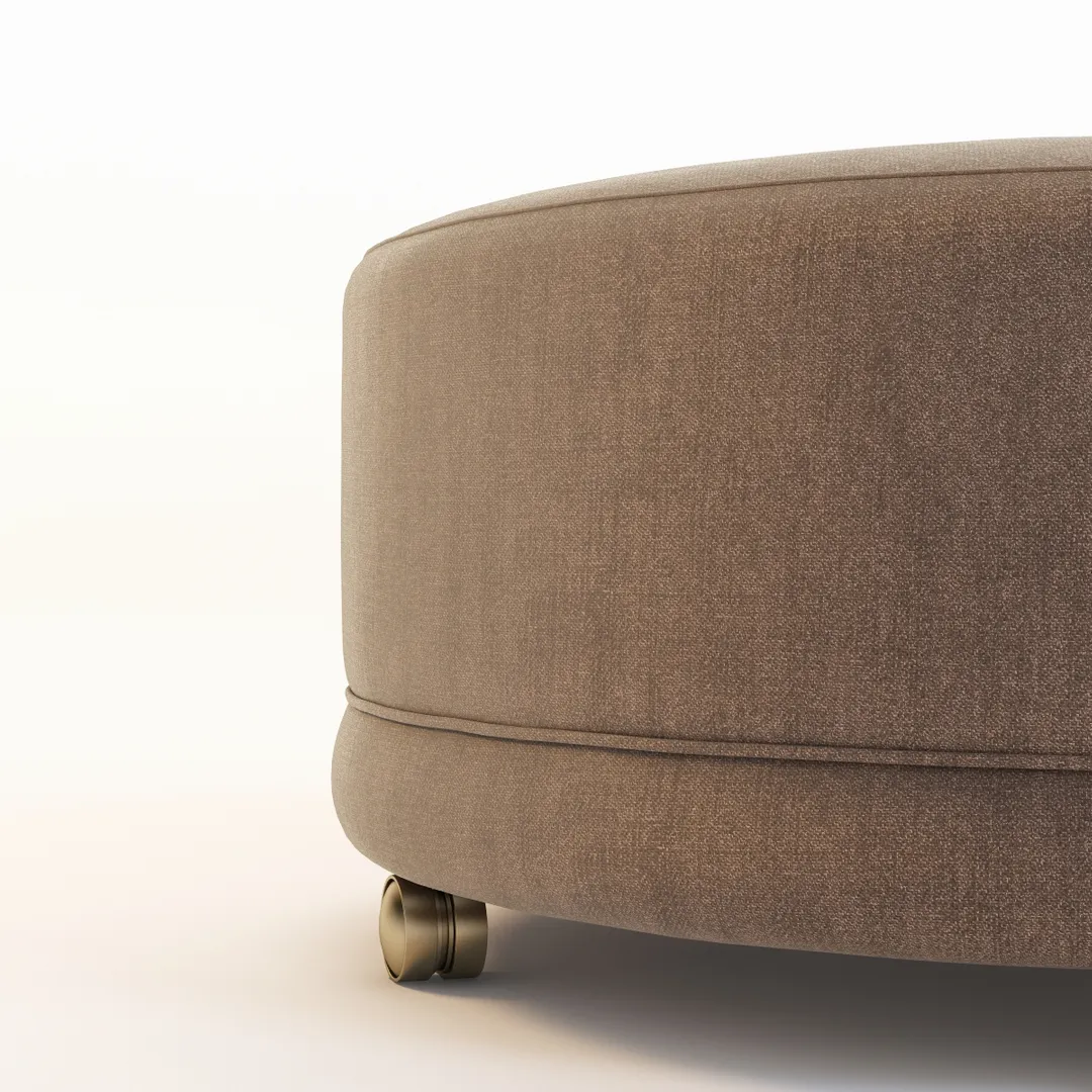 Parisian Round Cocktail Ottoman 3D Model_04