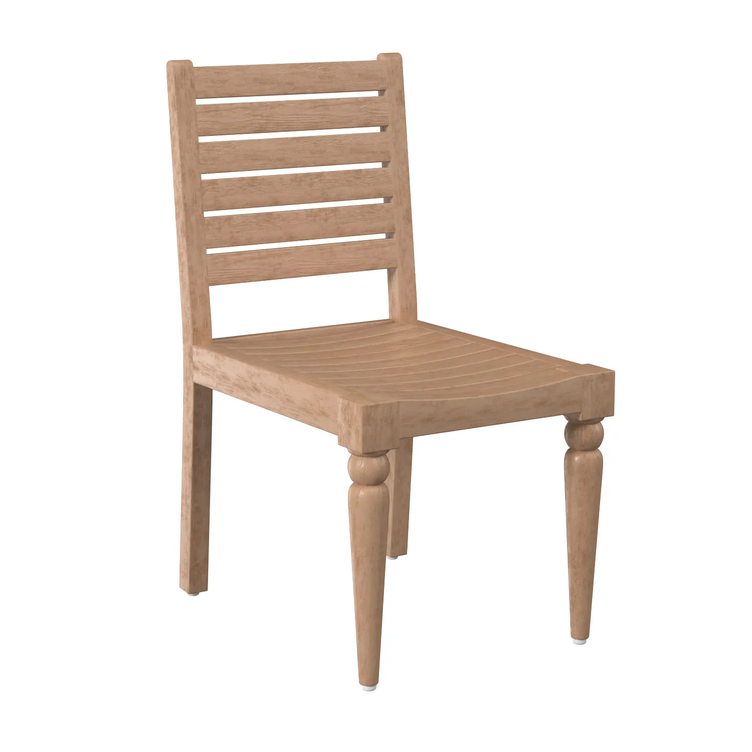 Shoreham Teak Side Chair PBR 3D Model_01