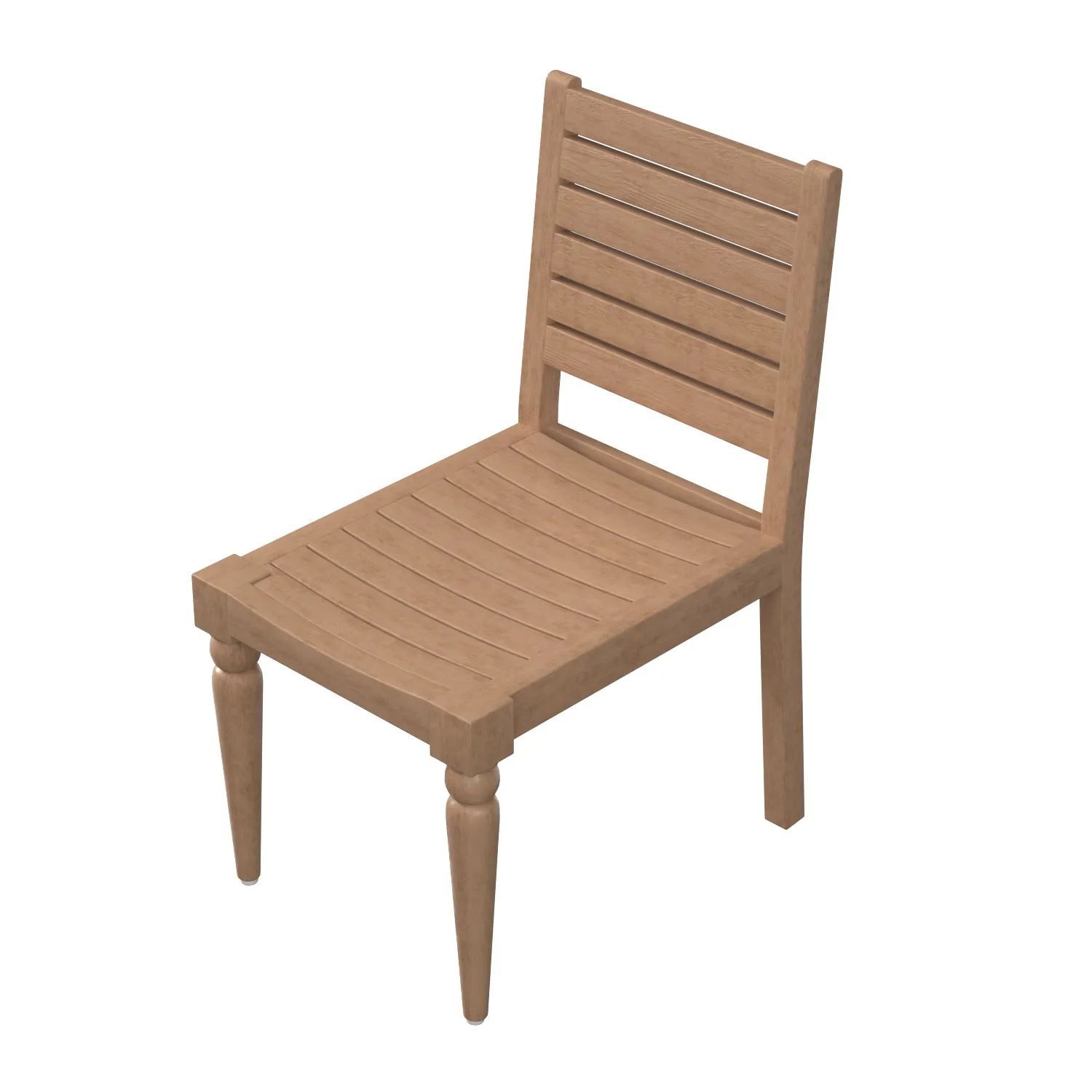 Shoreham Teak Side Chair PBR 3D Model_06