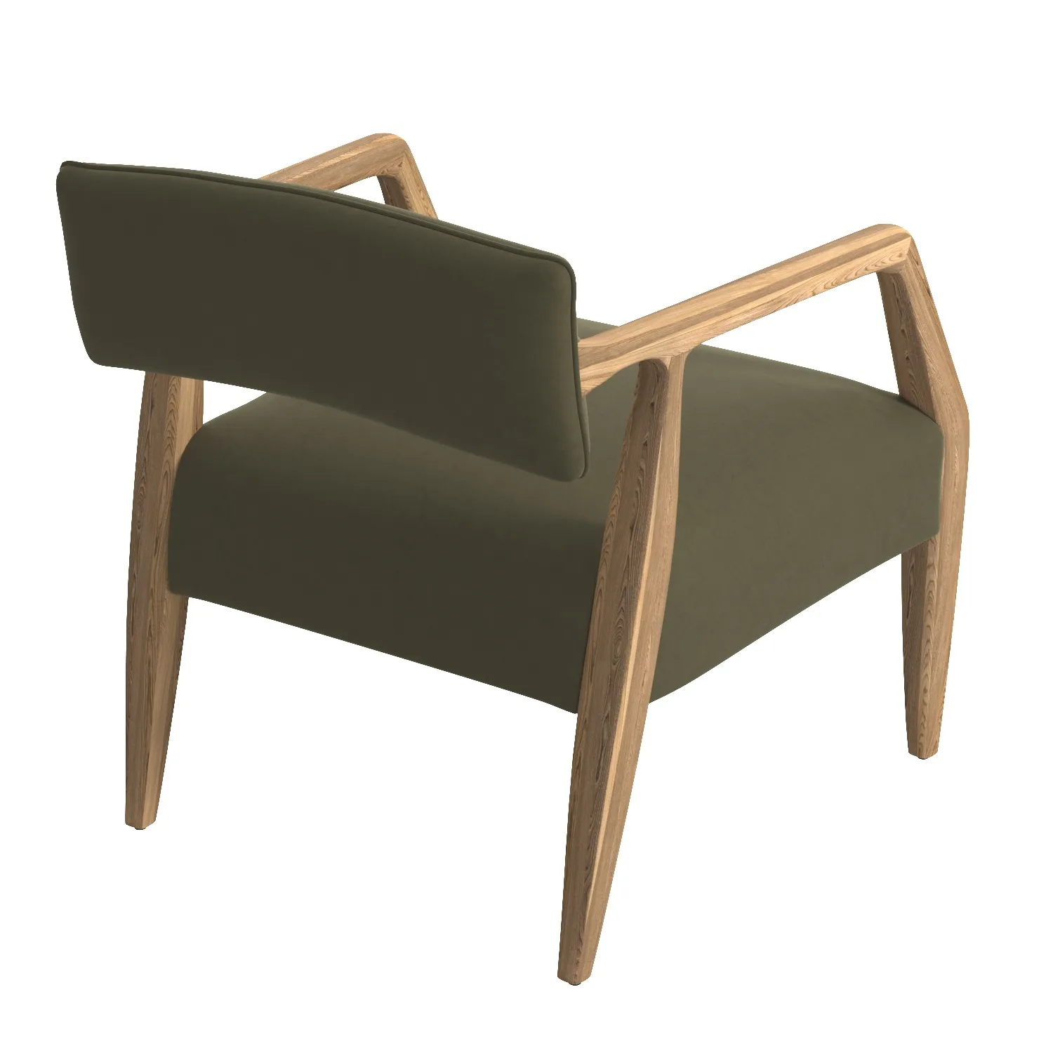 Tyler Burnt Auburn Green Velvet Arm Chair 3D Model_06