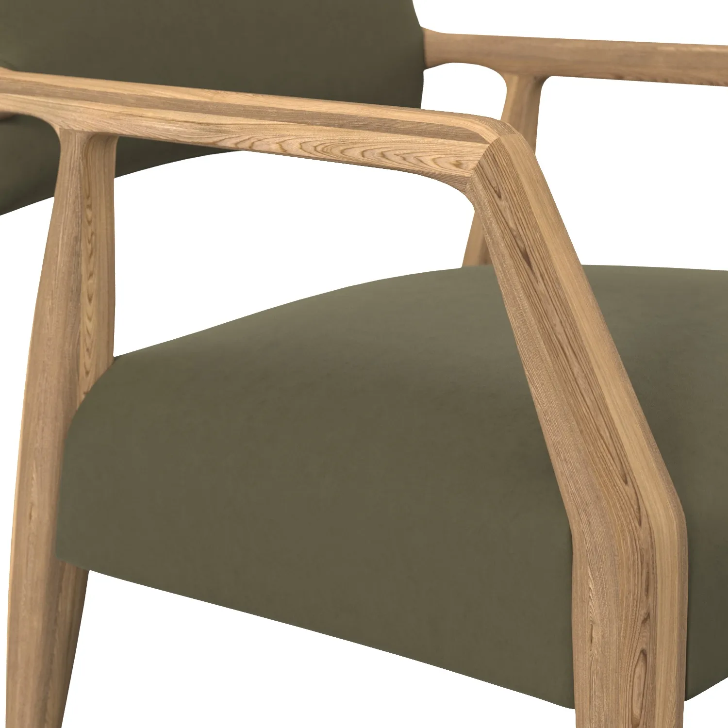 Tyler Burnt Auburn Green Velvet Arm Chair 3D Model_05