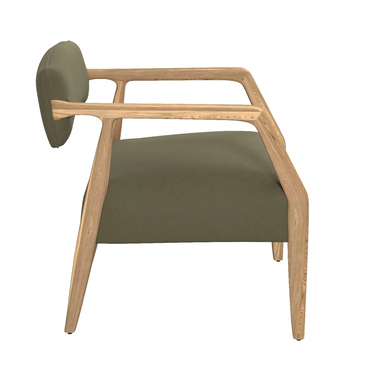 Tyler Burnt Auburn Green Velvet Arm Chair 3D Model_03
