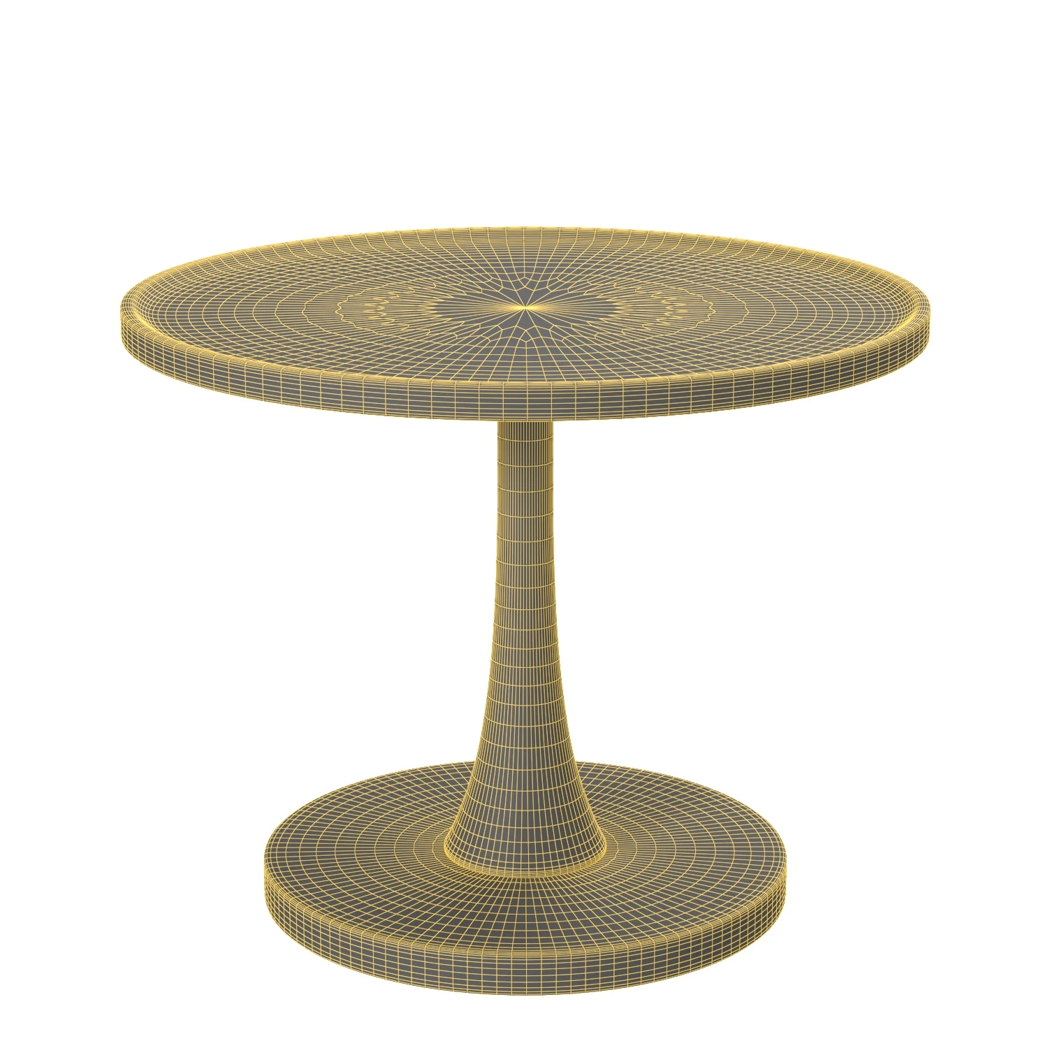 Bernhardt Benson Round Chairside Table PBR 3D Model_07
