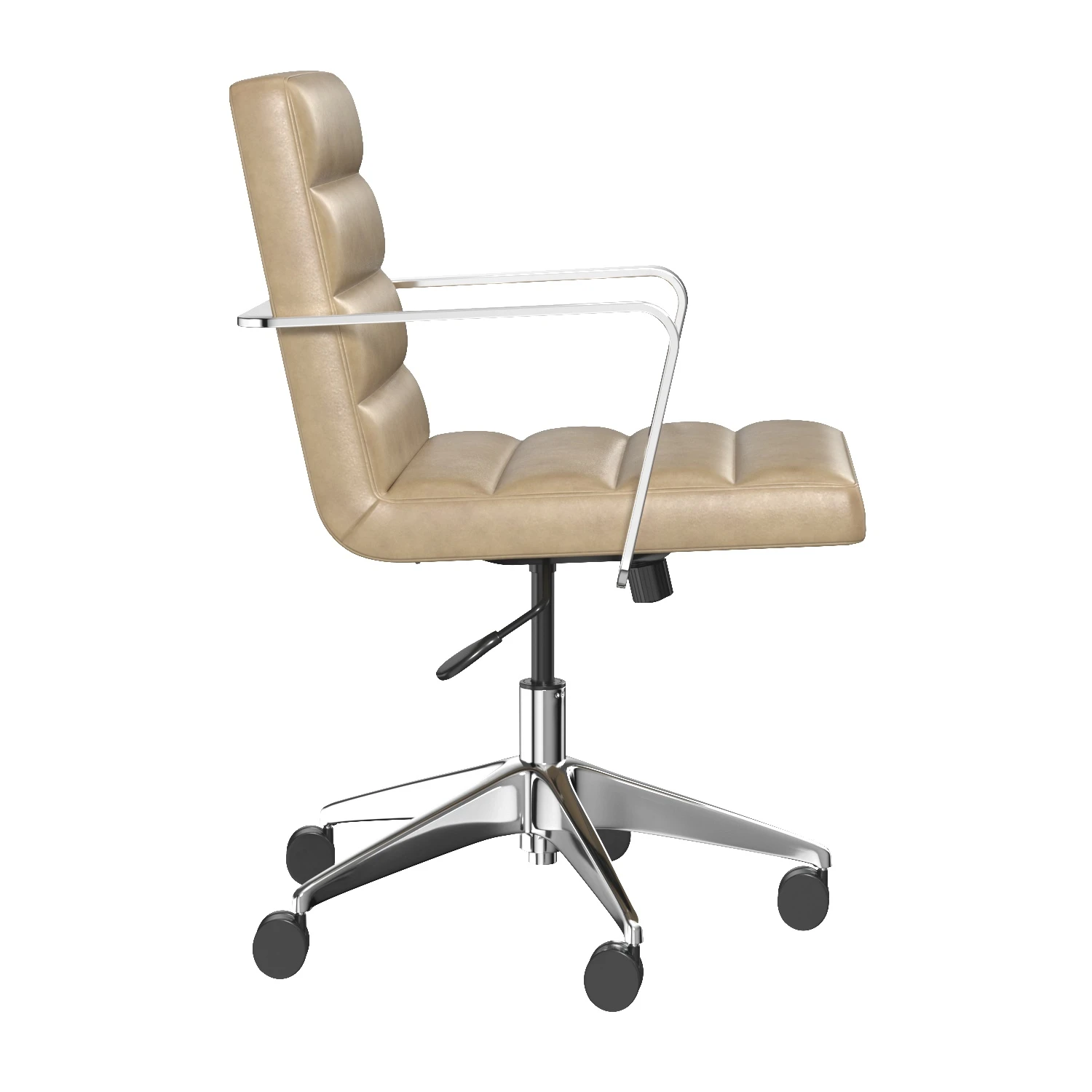 Duet Conference Tubular Arms Quilting Chair PBR 3D Model_03