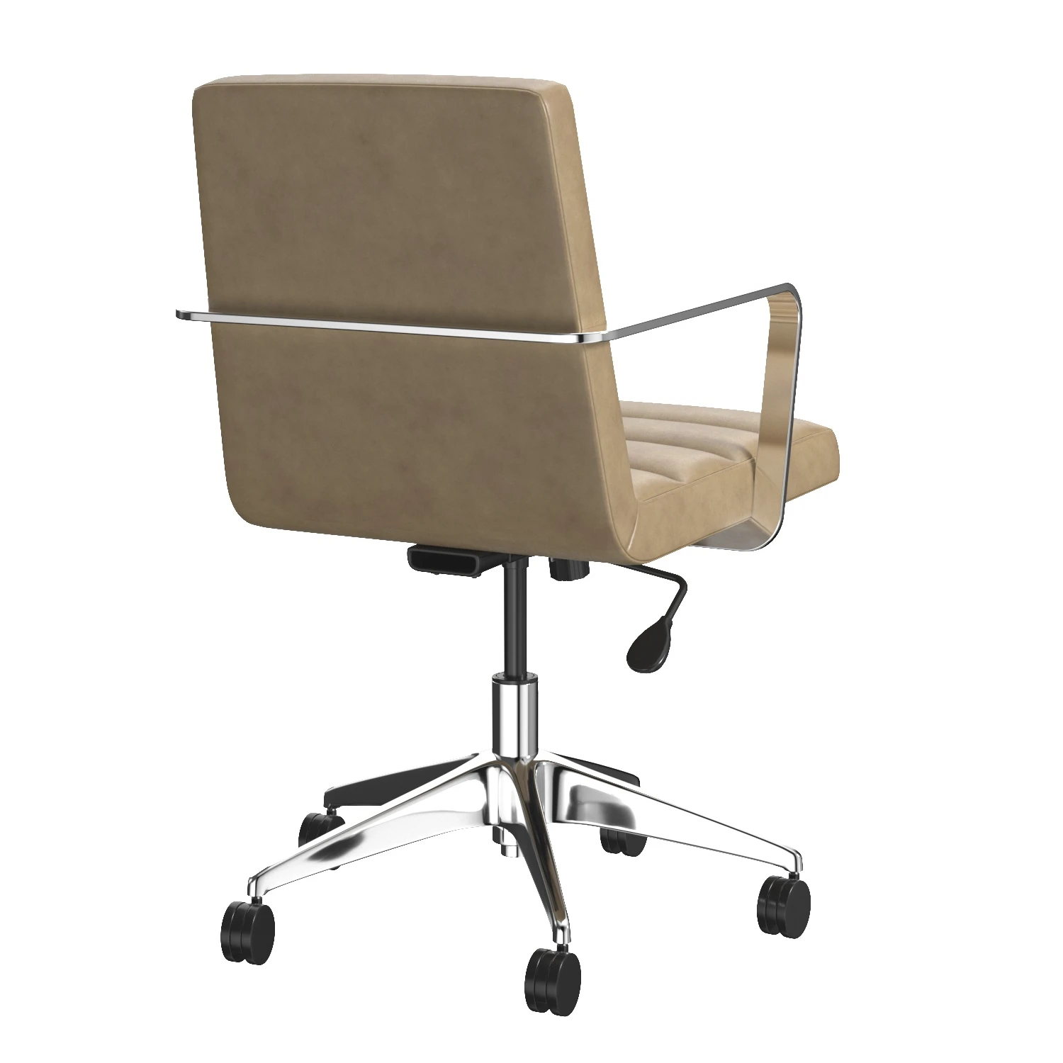 Duet Conference Tubular Arms Quilting Chair PBR 3D Model_06