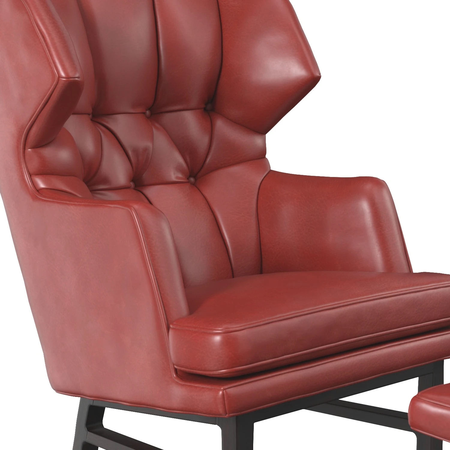 Janus Wing Chair and Ottoman PBR 3D Model_05