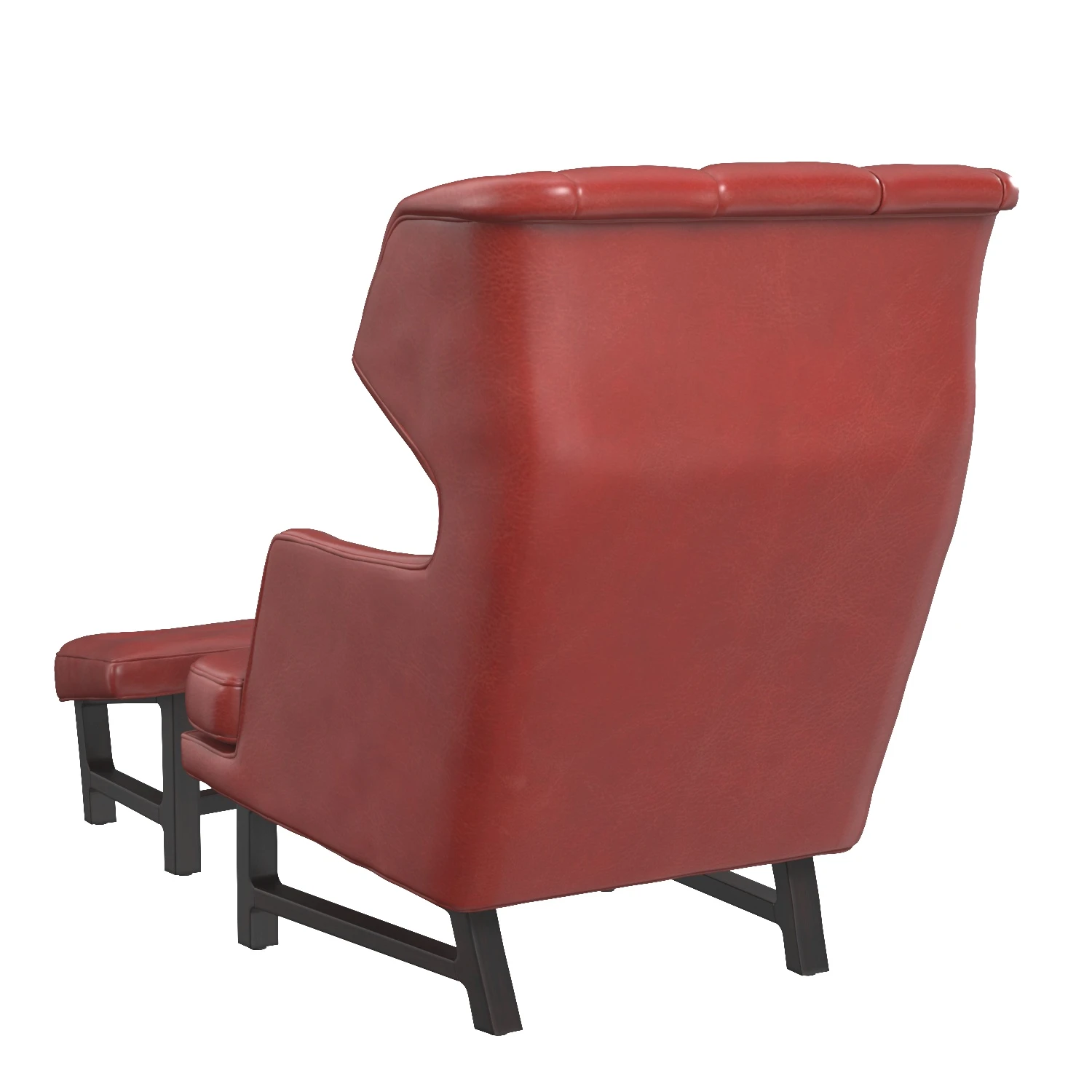 Janus Wing Chair and Ottoman PBR 3D Model_04