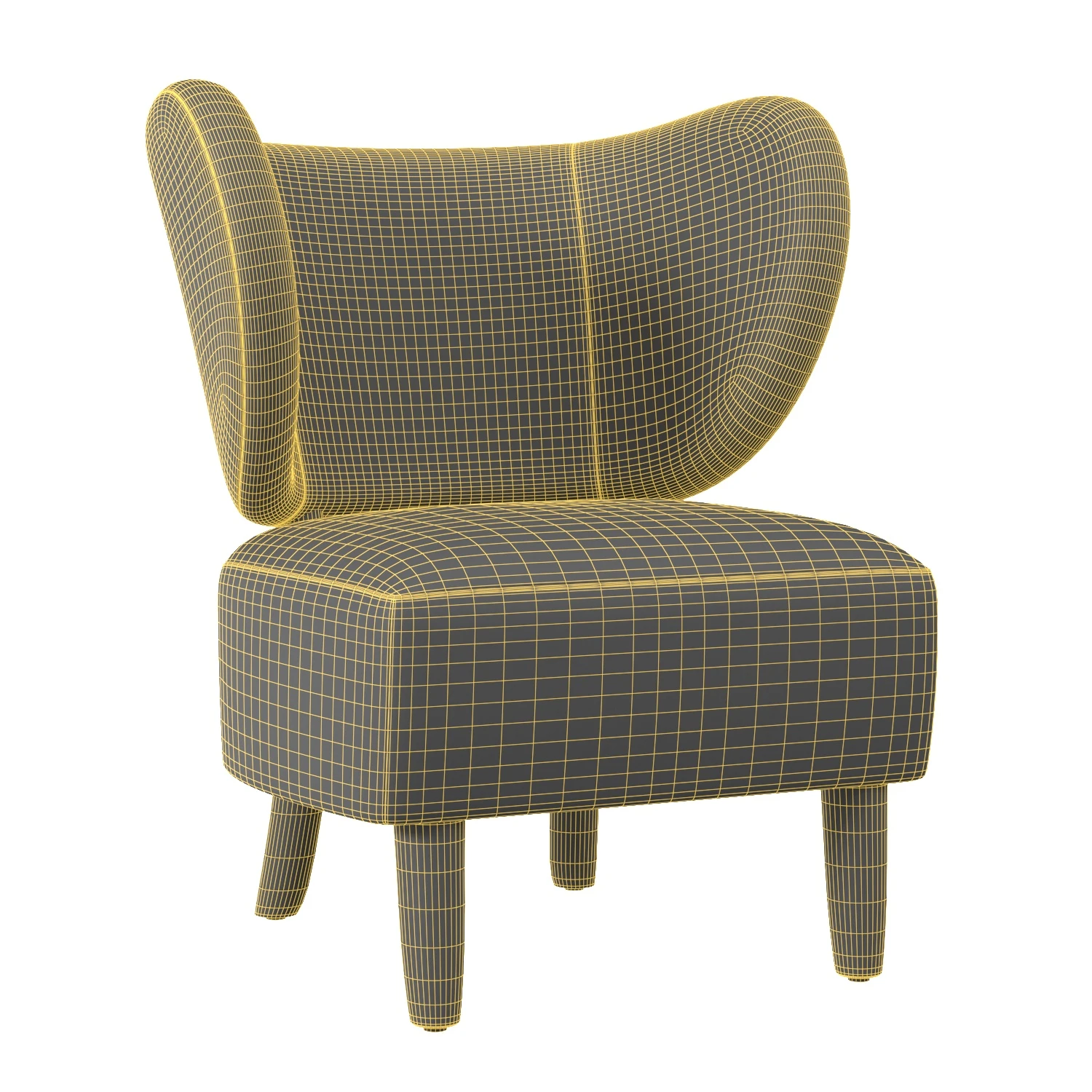 Oliver Fabric Chair PBR 3D Model_07