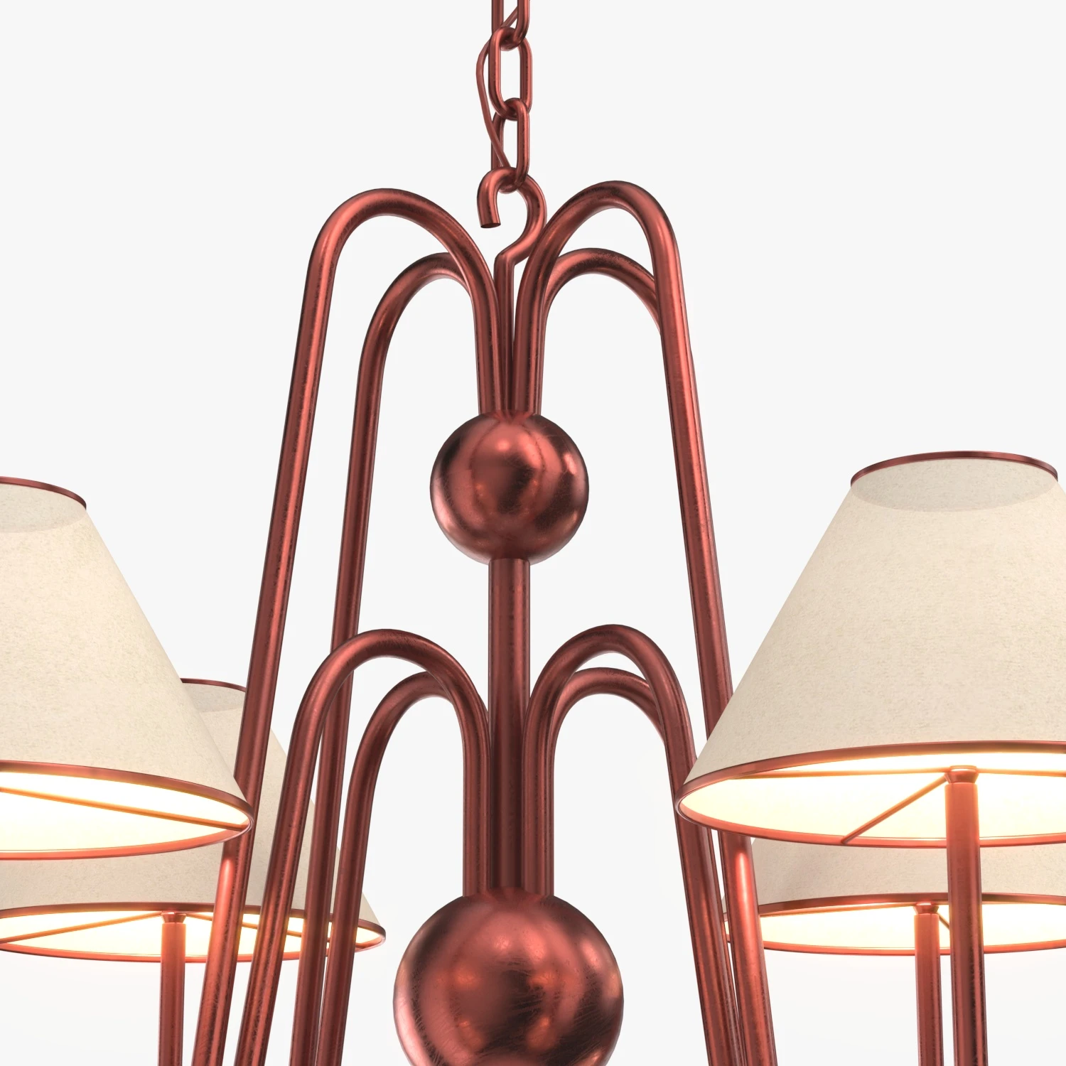 Eight Armed Bouquet Chandelier PBR 3D Model_05