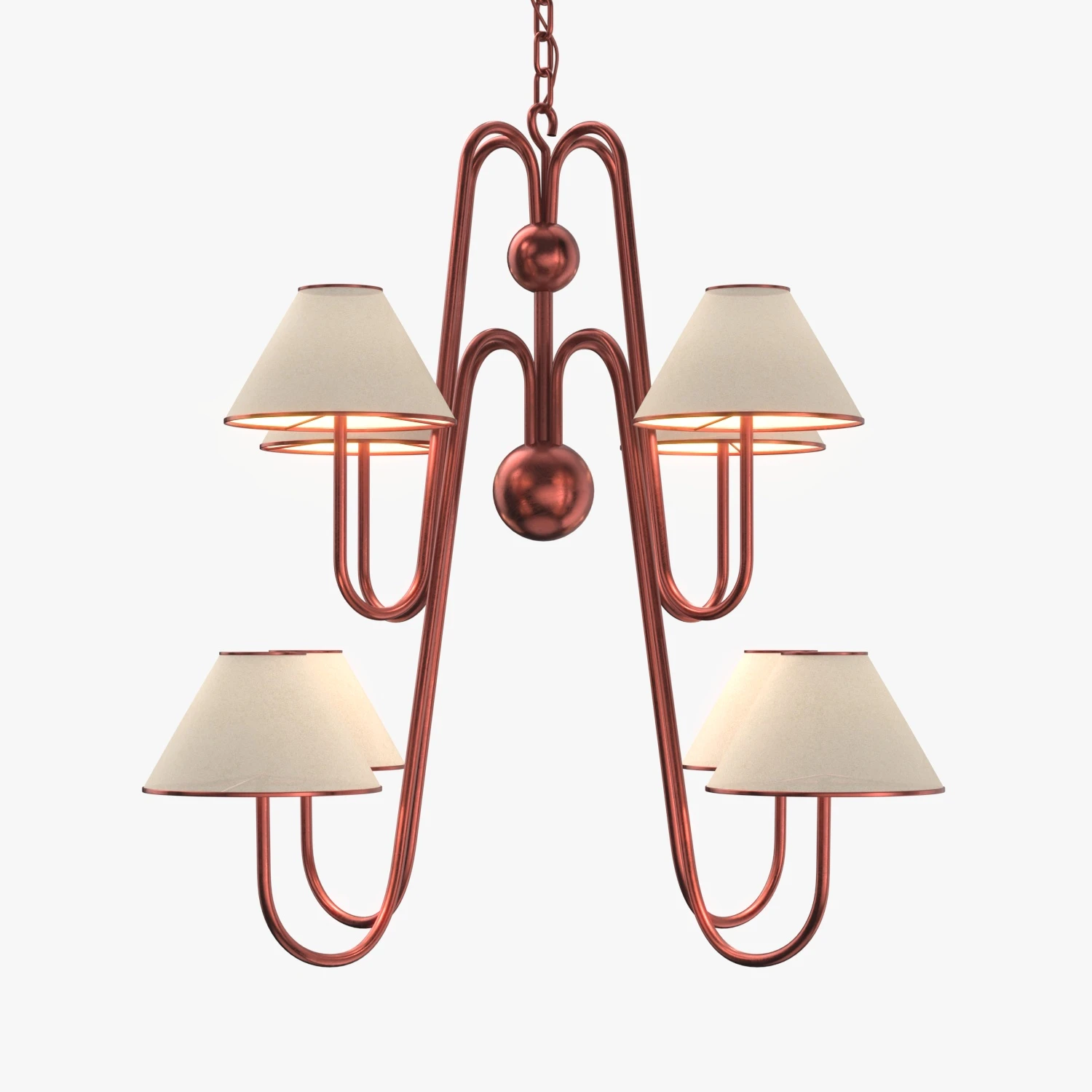 Eight Armed Bouquet Chandelier PBR 3D Model_04