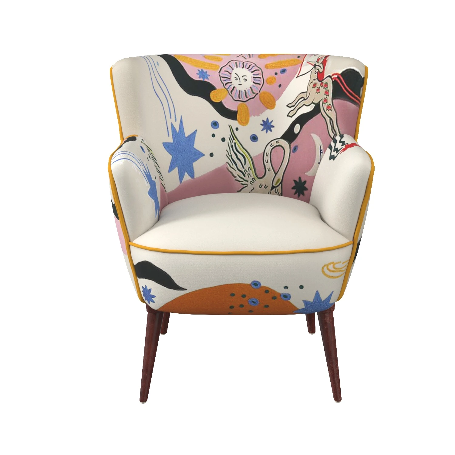 Celestial Petite Accent Chair PBR 3D Model_04