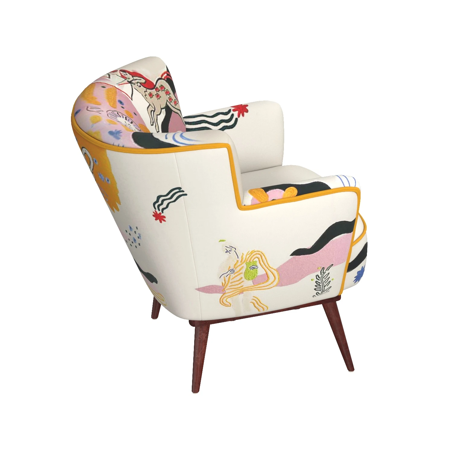 Celestial Petite Accent Chair PBR 3D Model_06