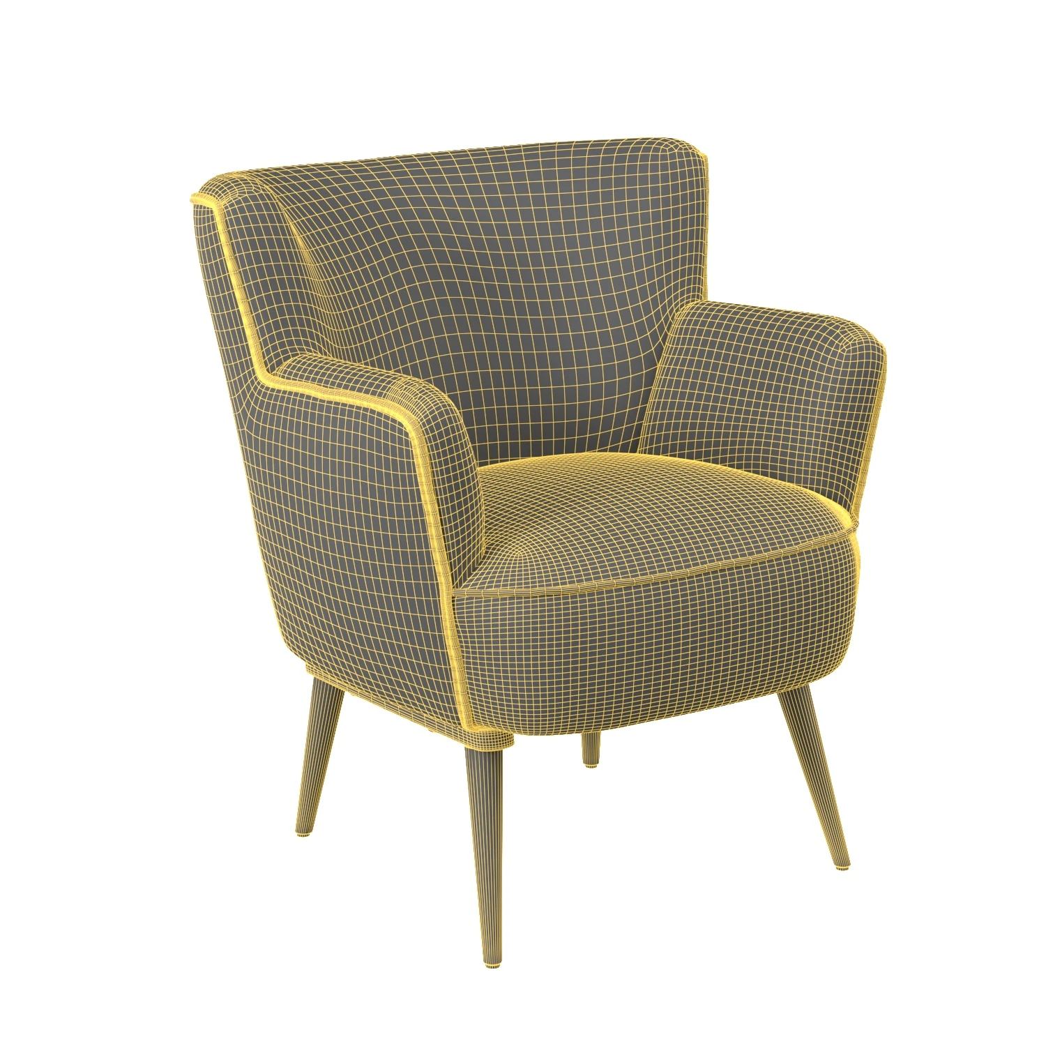 Celestial Petite Accent Chair PBR 3D Model_07