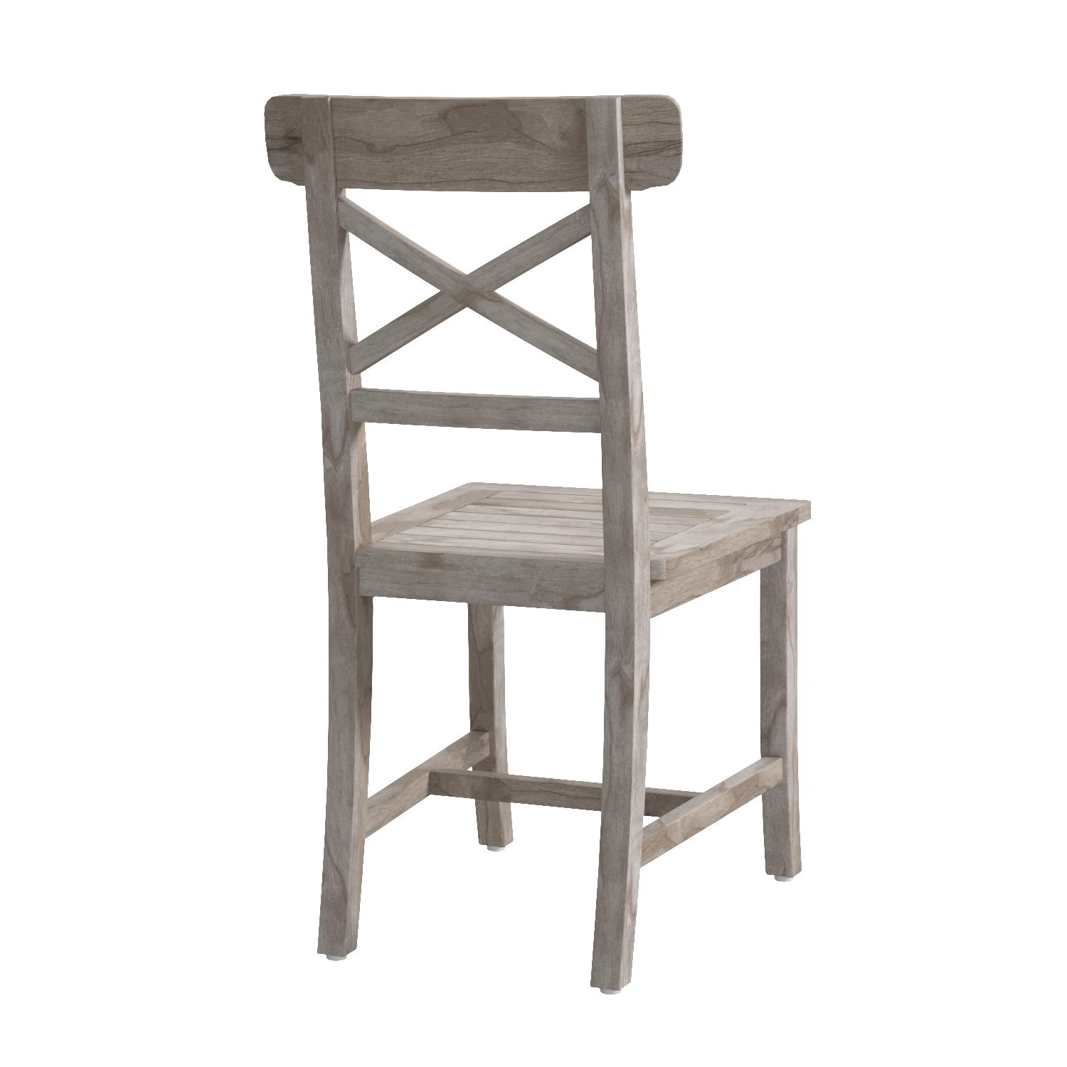Crossback Teak Side Chair PBR 3D Model_06