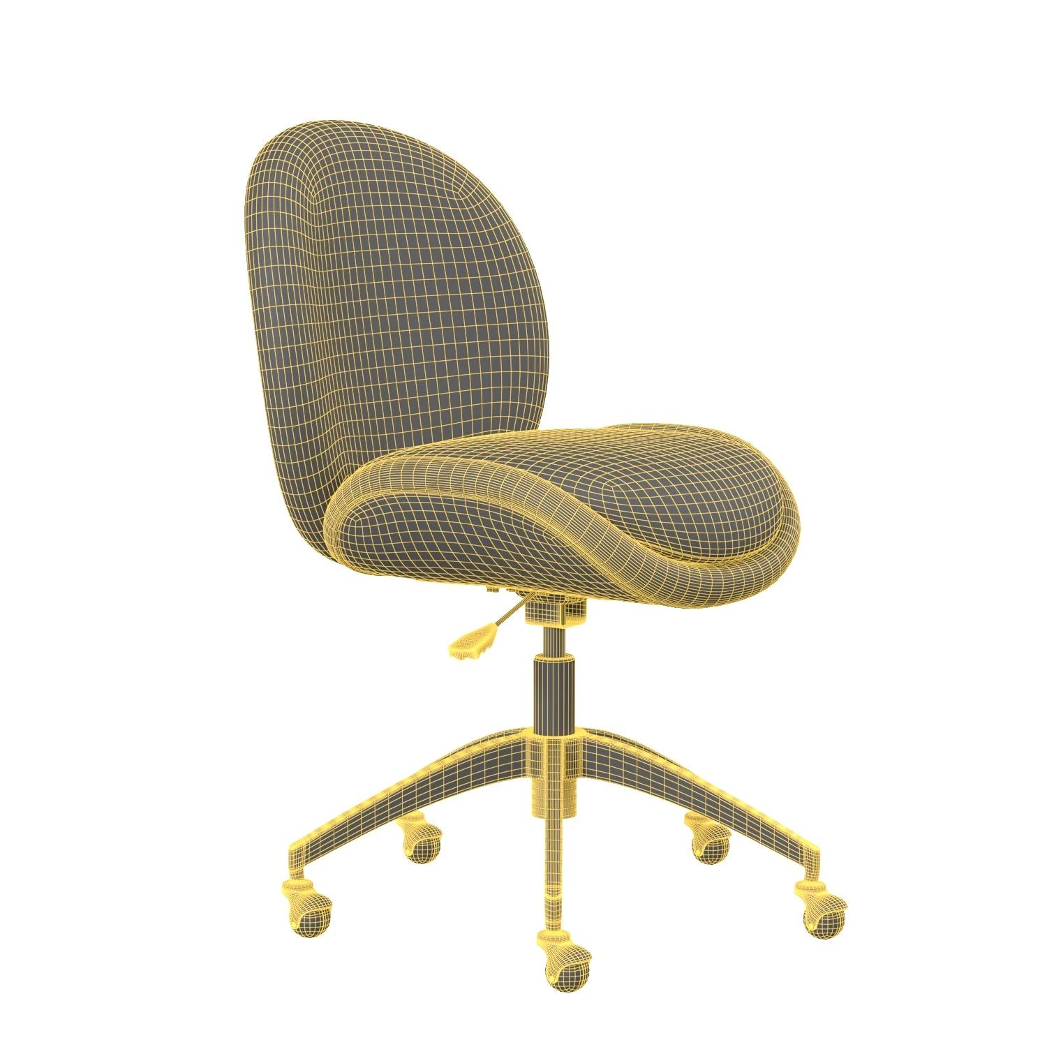 Frannie Swivel Desk Chair PBR 3D Model_07
