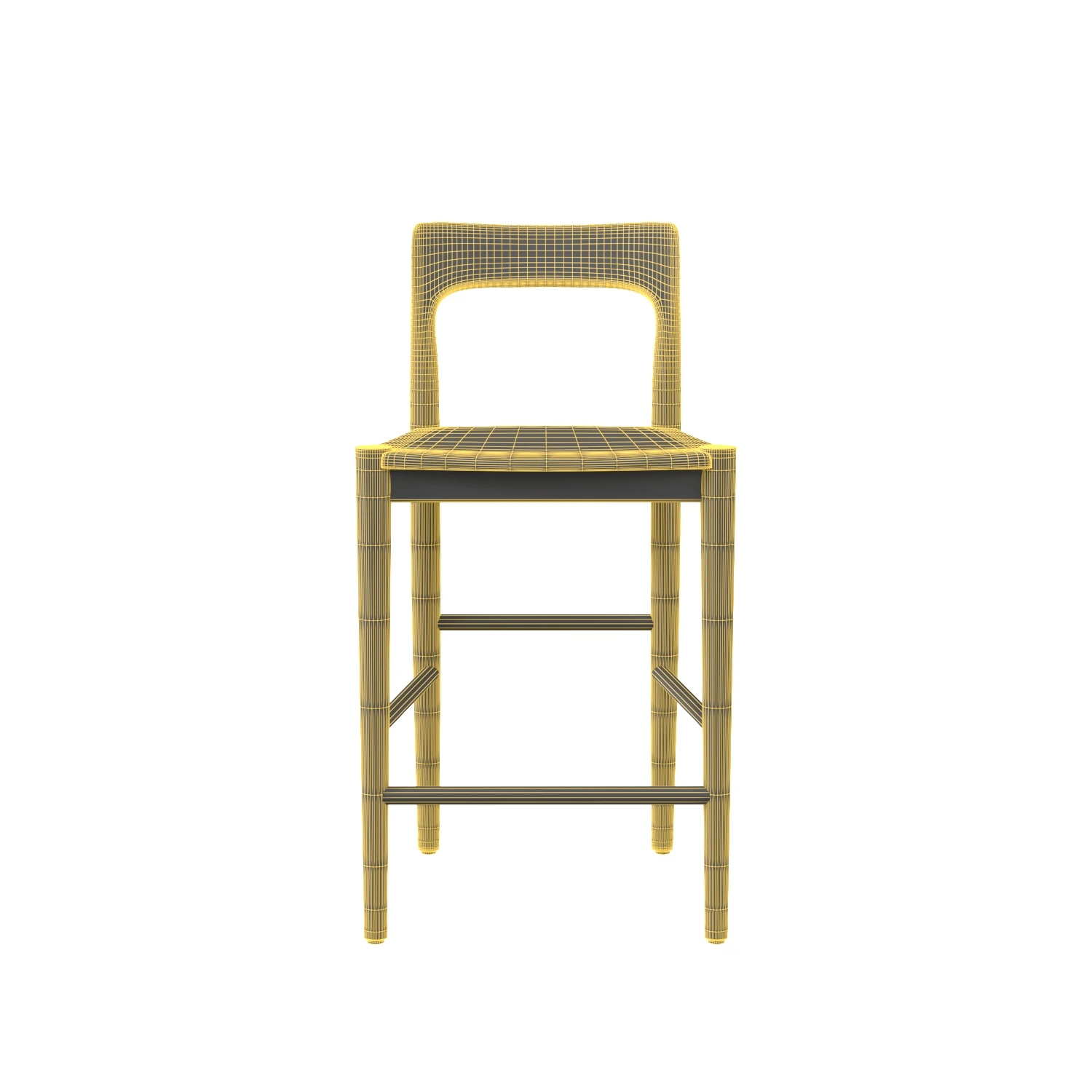 Heritage Counter Stool PBR 3D Model_07