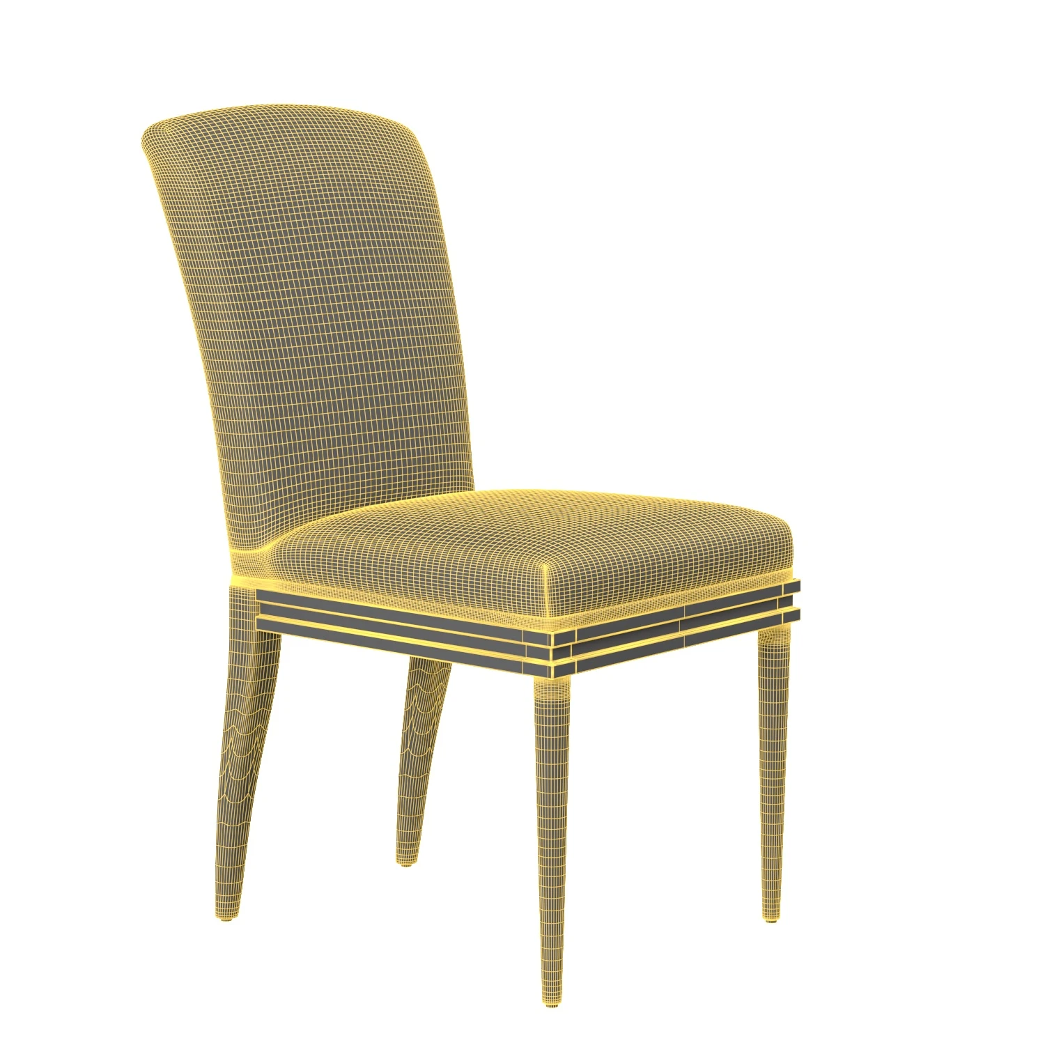 Suren Stripe Elza Dining Chair PBR 3D Model_07