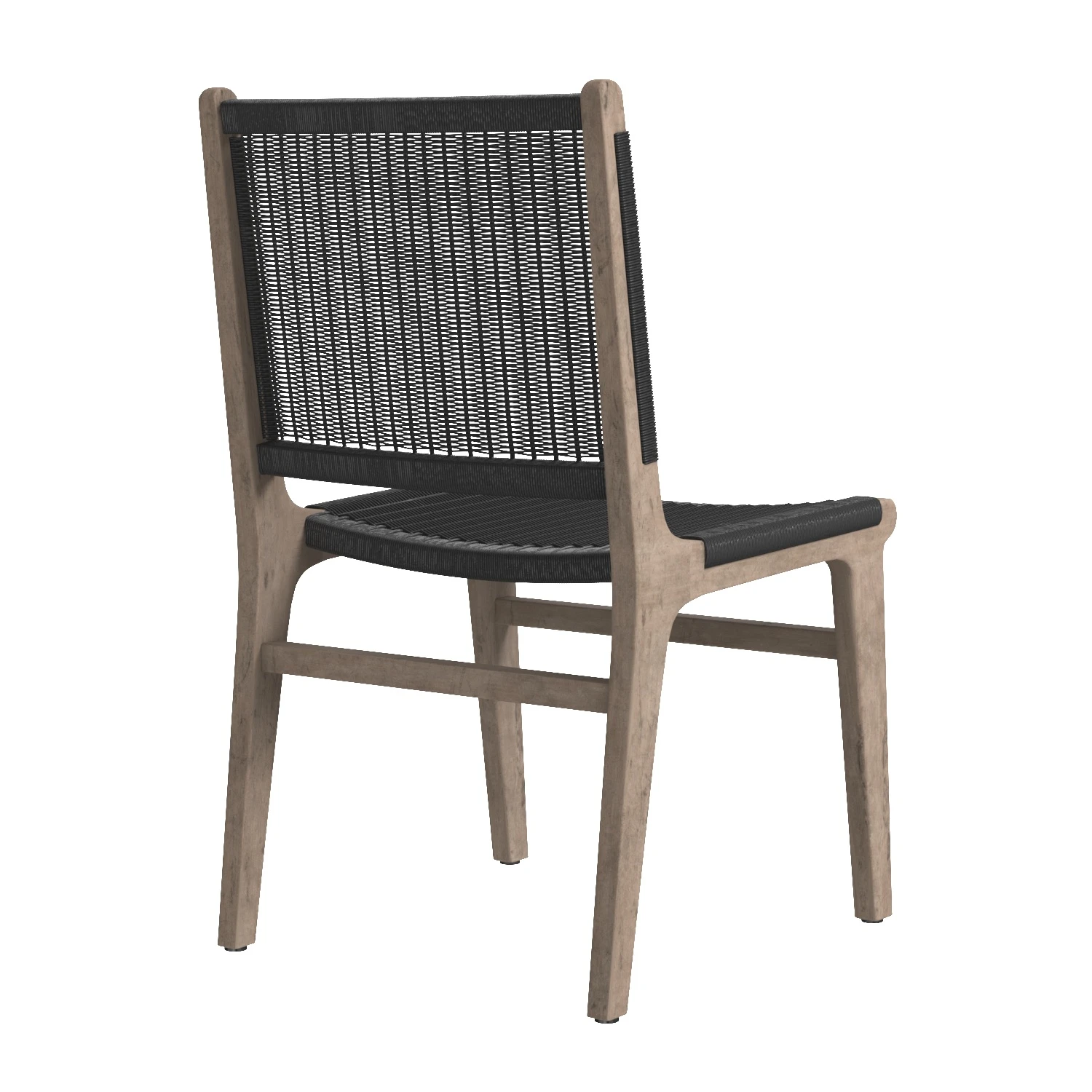 Wicker Teak Side Chair Terrain PBR 3D Model_06