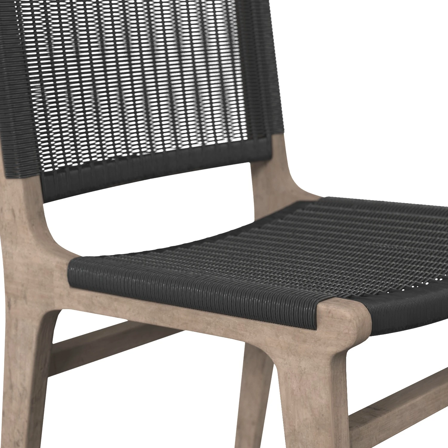 Wicker Teak Side Chair Terrain PBR 3D Model_05