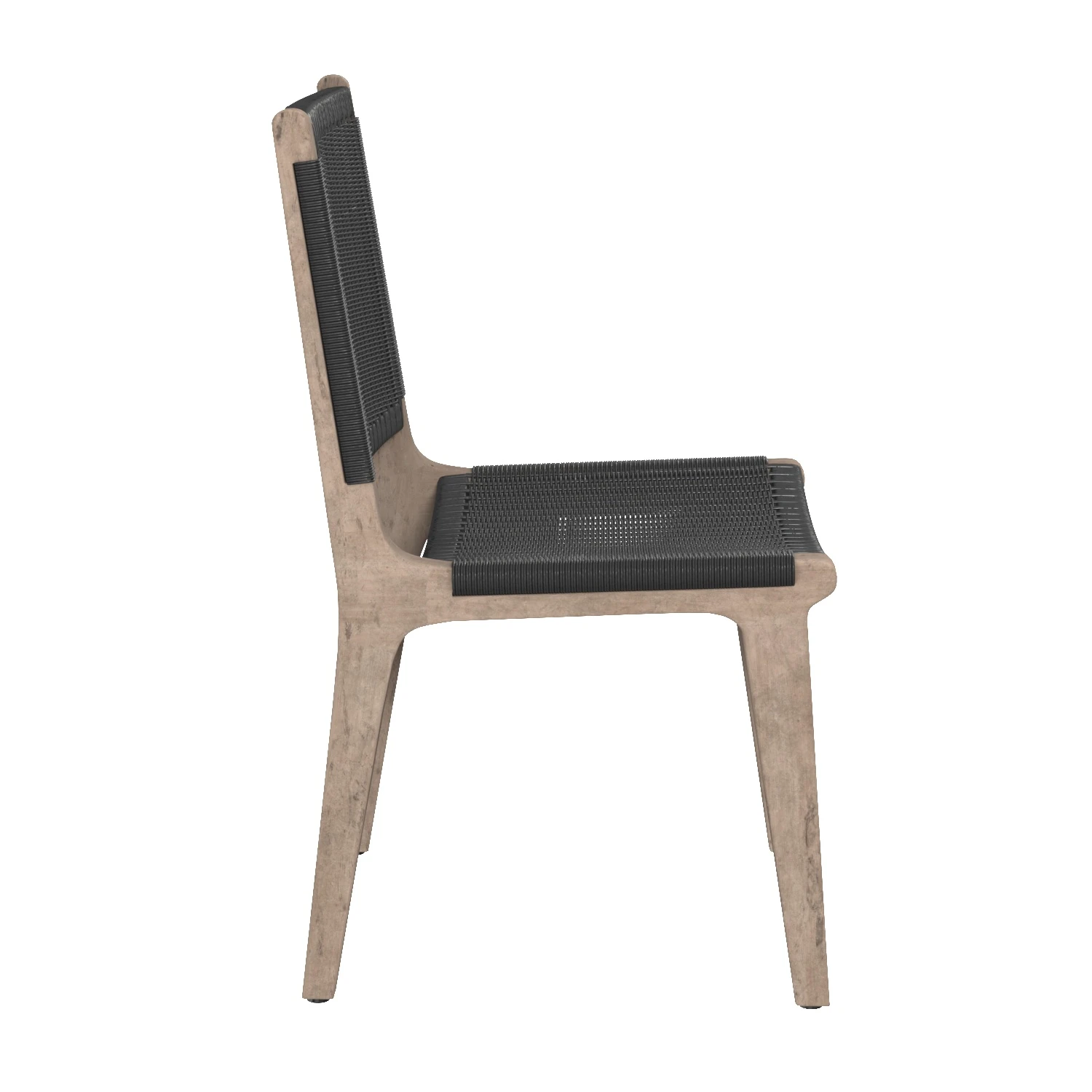 Wicker Teak Side Chair Terrain PBR 3D Model_03