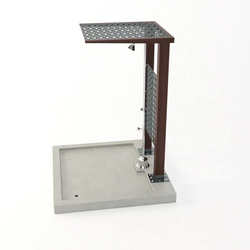 Ada Free Standing Single Outdoor Shower 3D Model_08