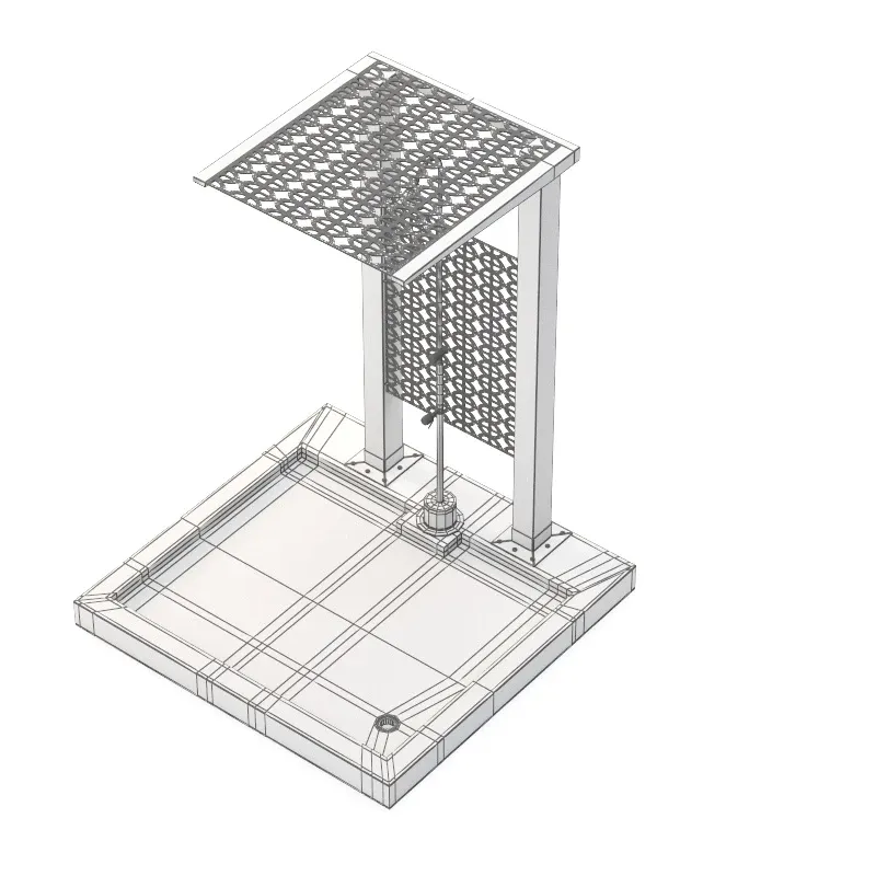 Ada Free Standing Single Outdoor Shower 3D Model_011
