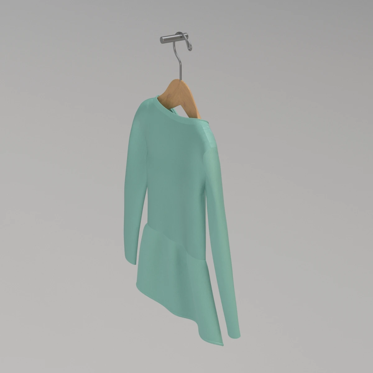 Thermal Long Sleeve Peplum Tee 3D Model_05