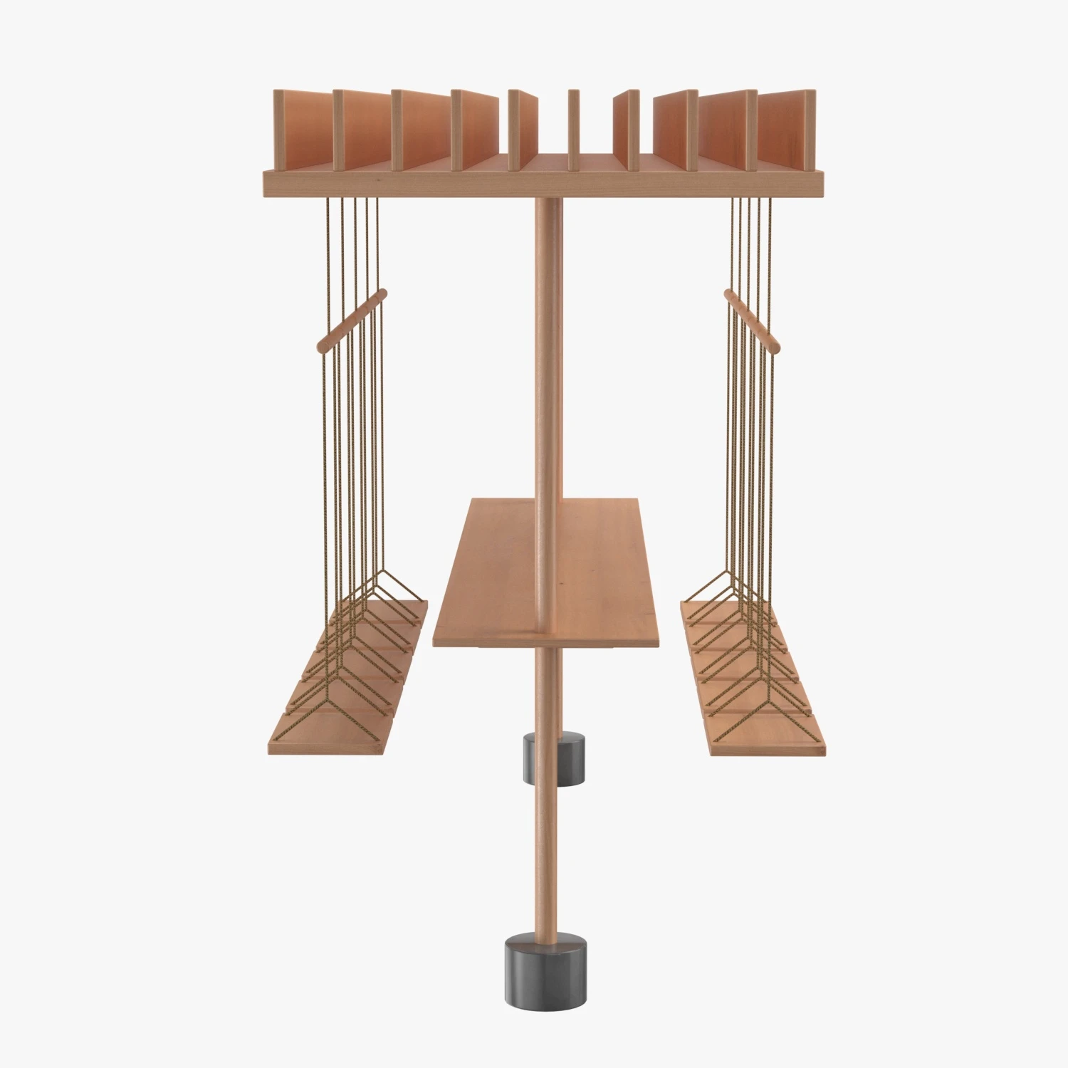 Wooden Post Swing 3D Model_03