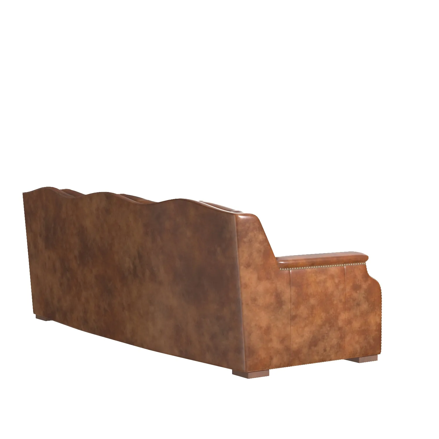 Chestnut Western Leather Sofa PBR 3D Model_06