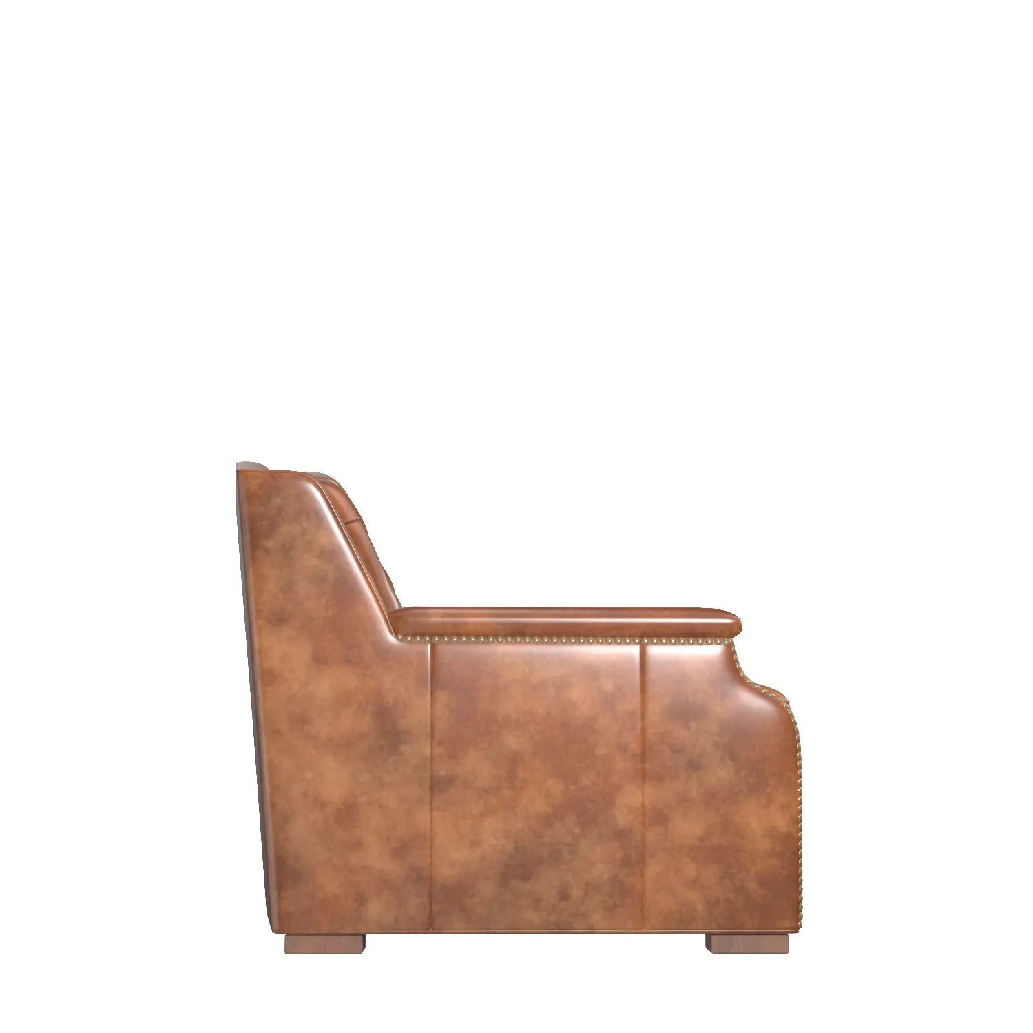 Chestnut Western Leather Sofa PBR 3D Model_03