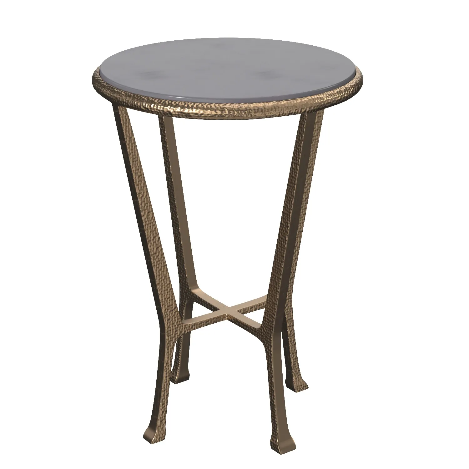 Metalworks Flavio Metal and Stone Antique Gold Accent Table PBR 3D Model_06
