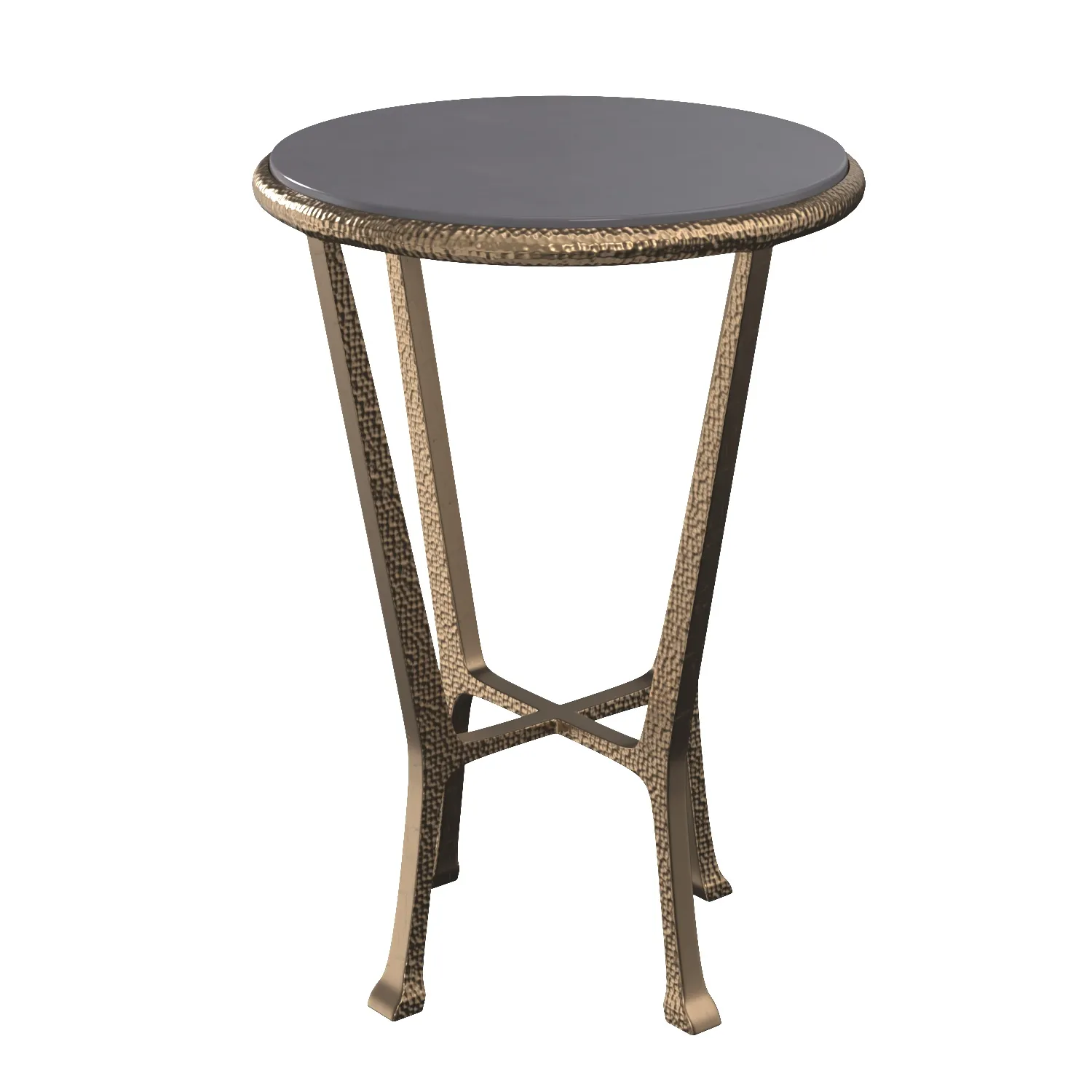 Metalworks Flavio Metal and Stone Antique Gold Accent Table PBR 3D Model_04