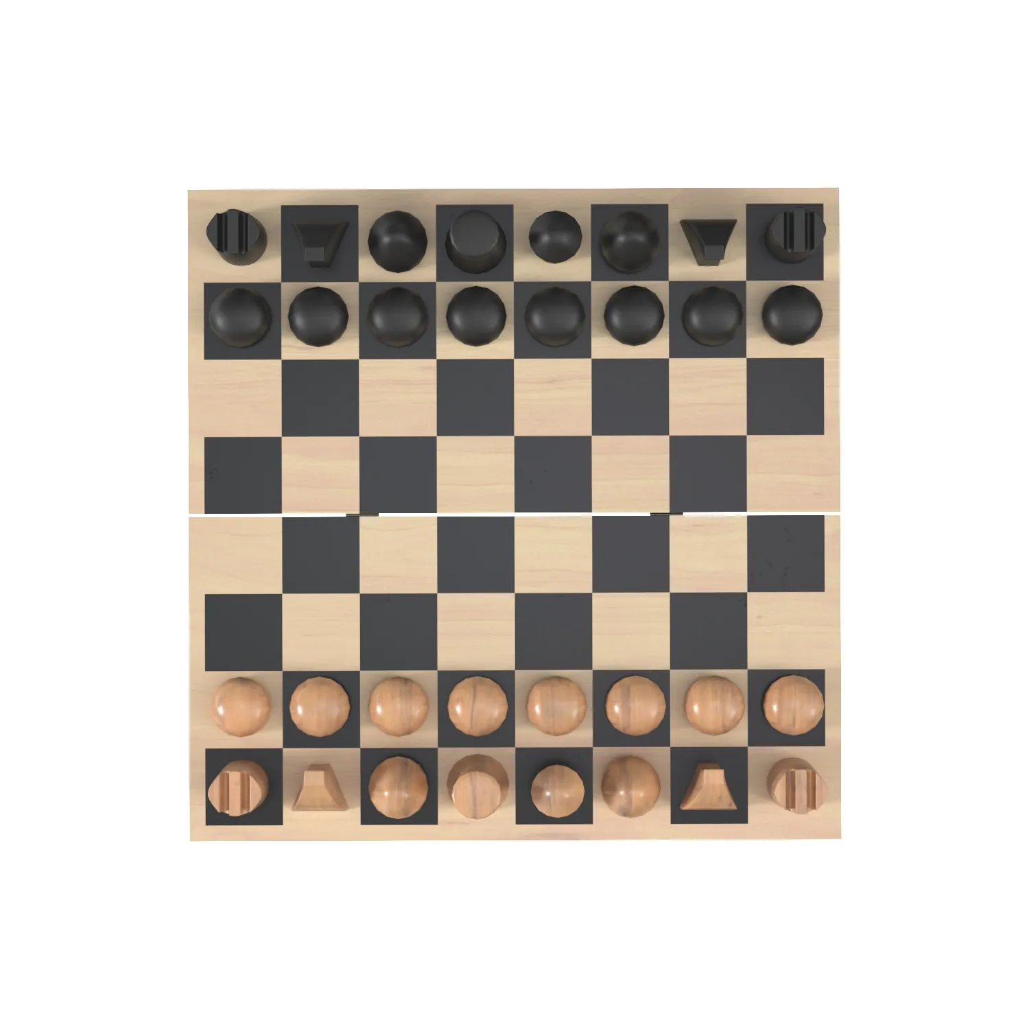 MoMA Panisa Chess Set PBR 3D Model_04