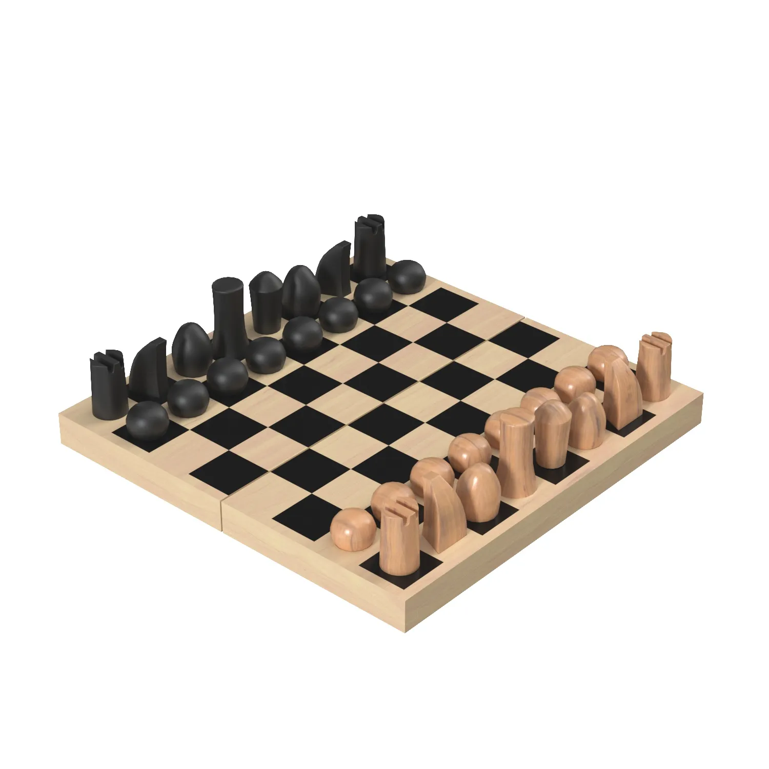 MoMA Panisa Chess Set PBR 3D Model_01