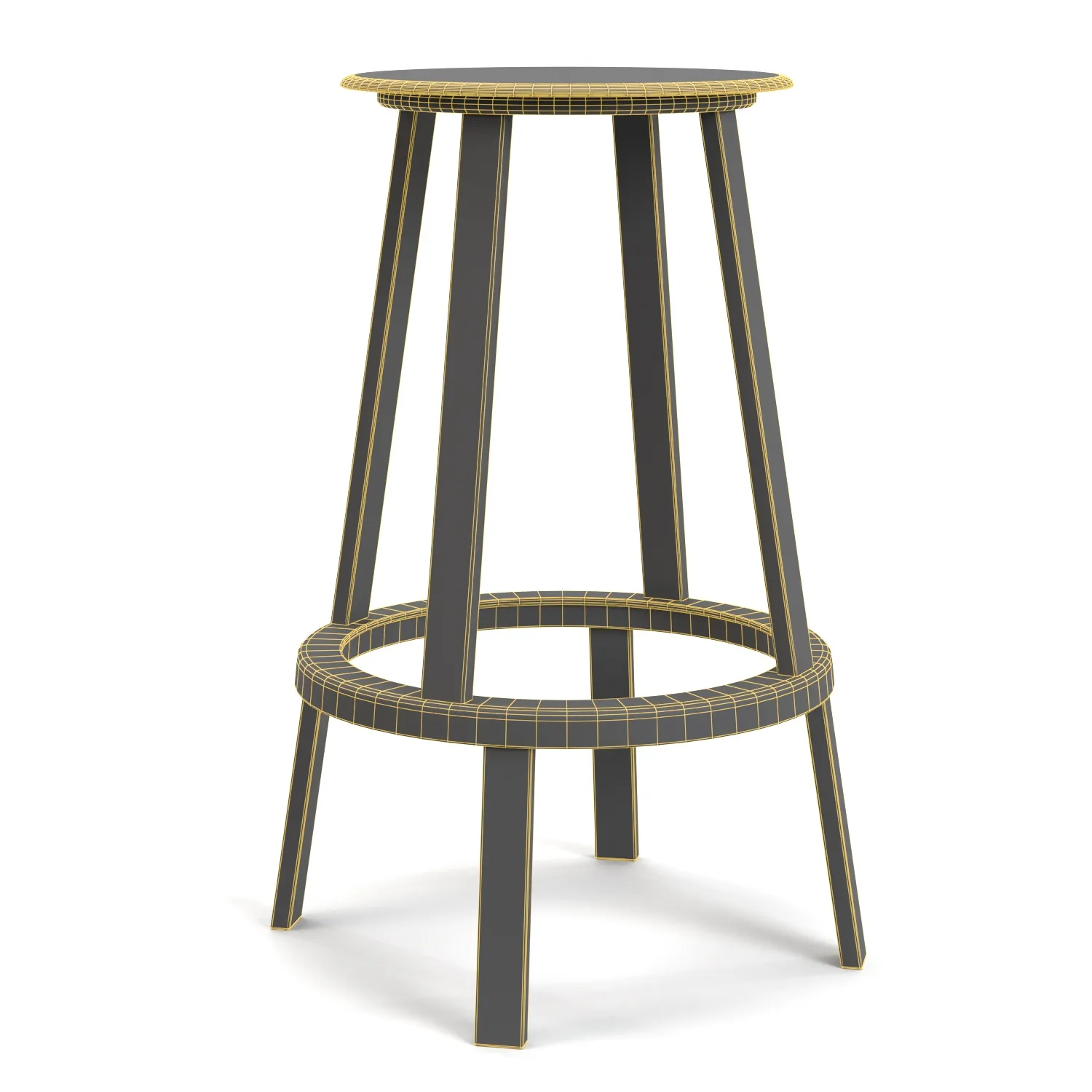 Revolver Bar Stool PBR 3D Model_07