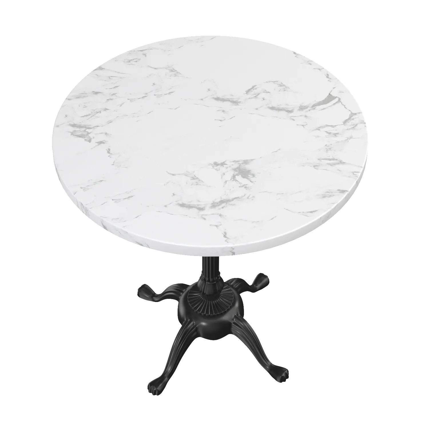 Round Pedestal Dining Table PBR 3D Model_04