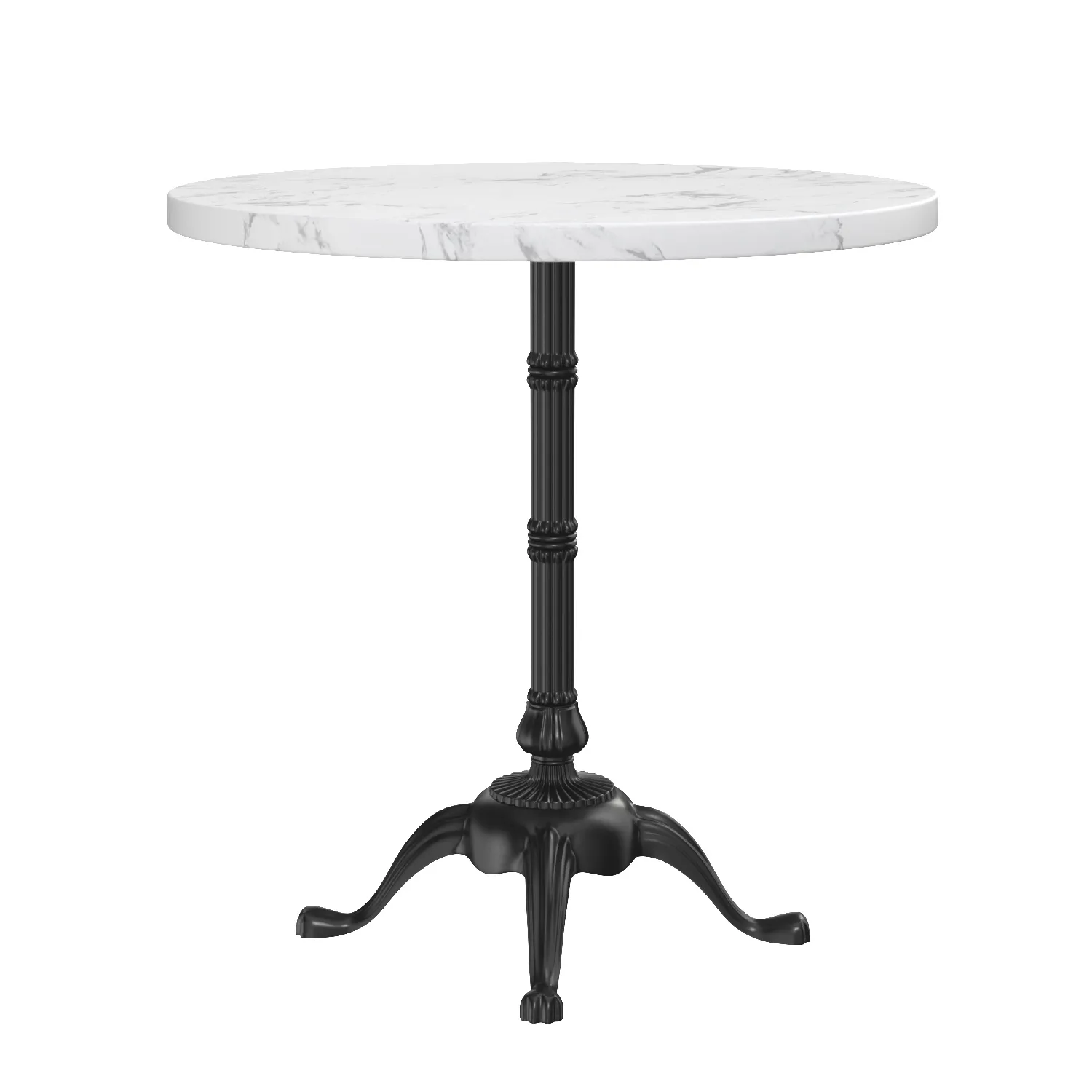 Round Pedestal Dining Table PBR 3D Model_03