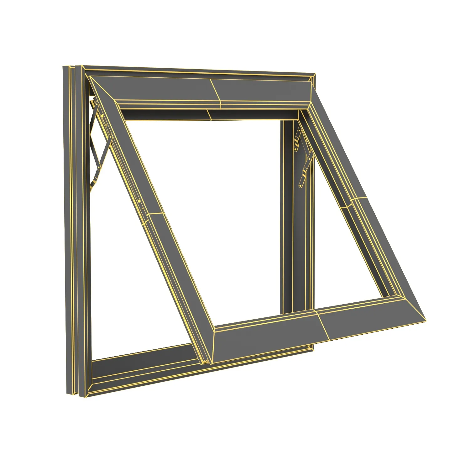 Awning Windows PBR 3D Model_07