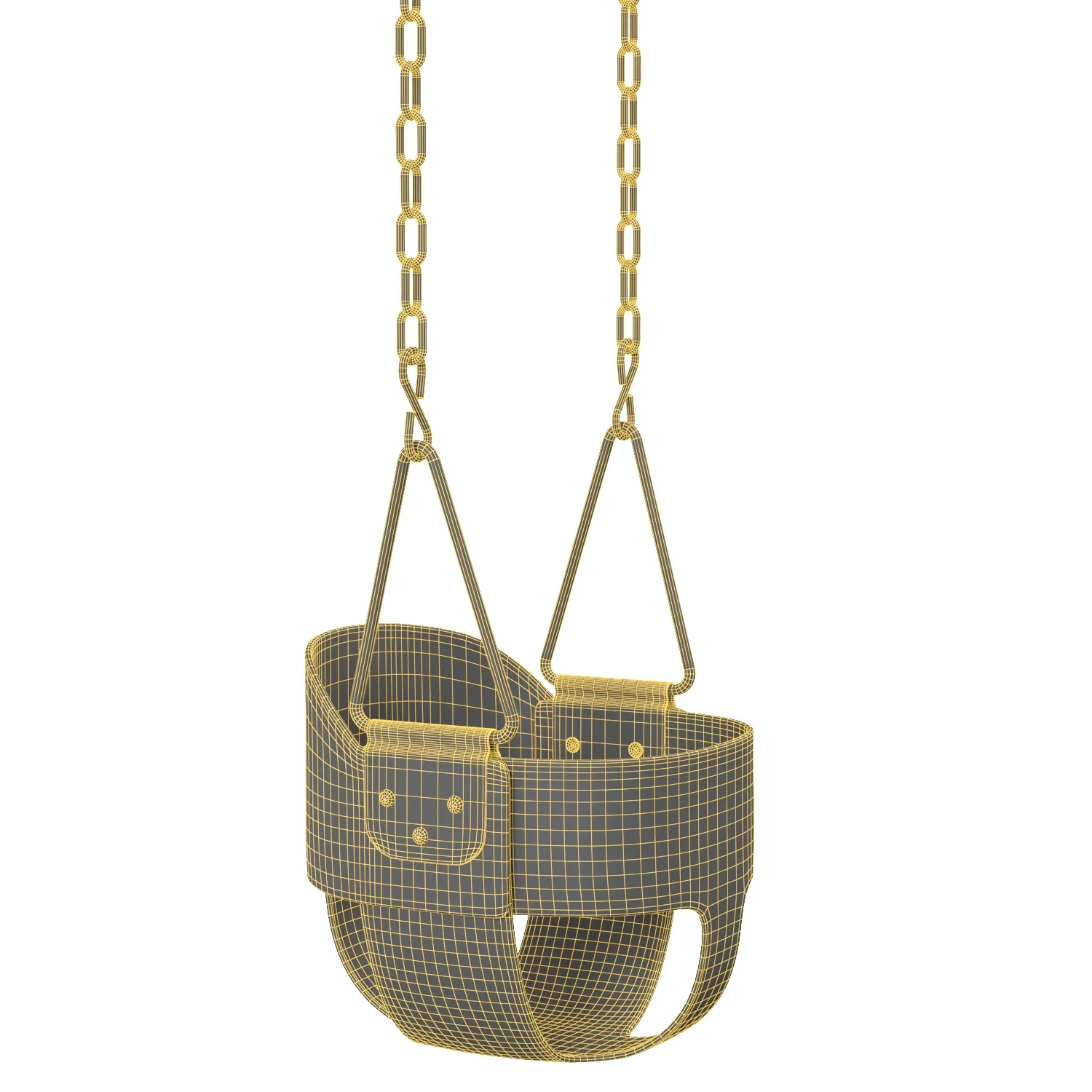 Duty High Back Full Bucket Toddler Swing Seat PBR 3D Model_07