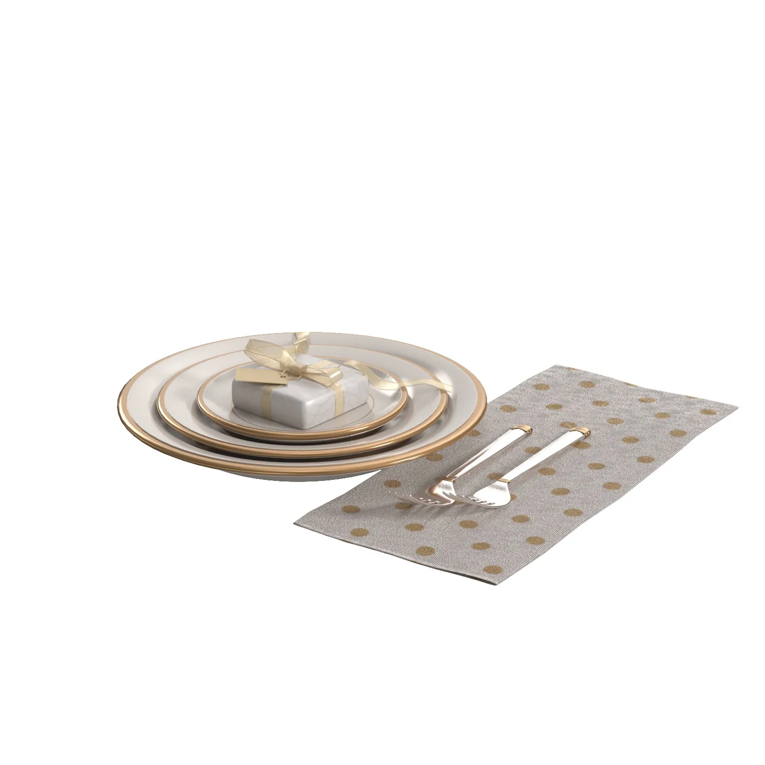 Lenox Eternal 5 Piece Place Setting PBR 3D Model_06