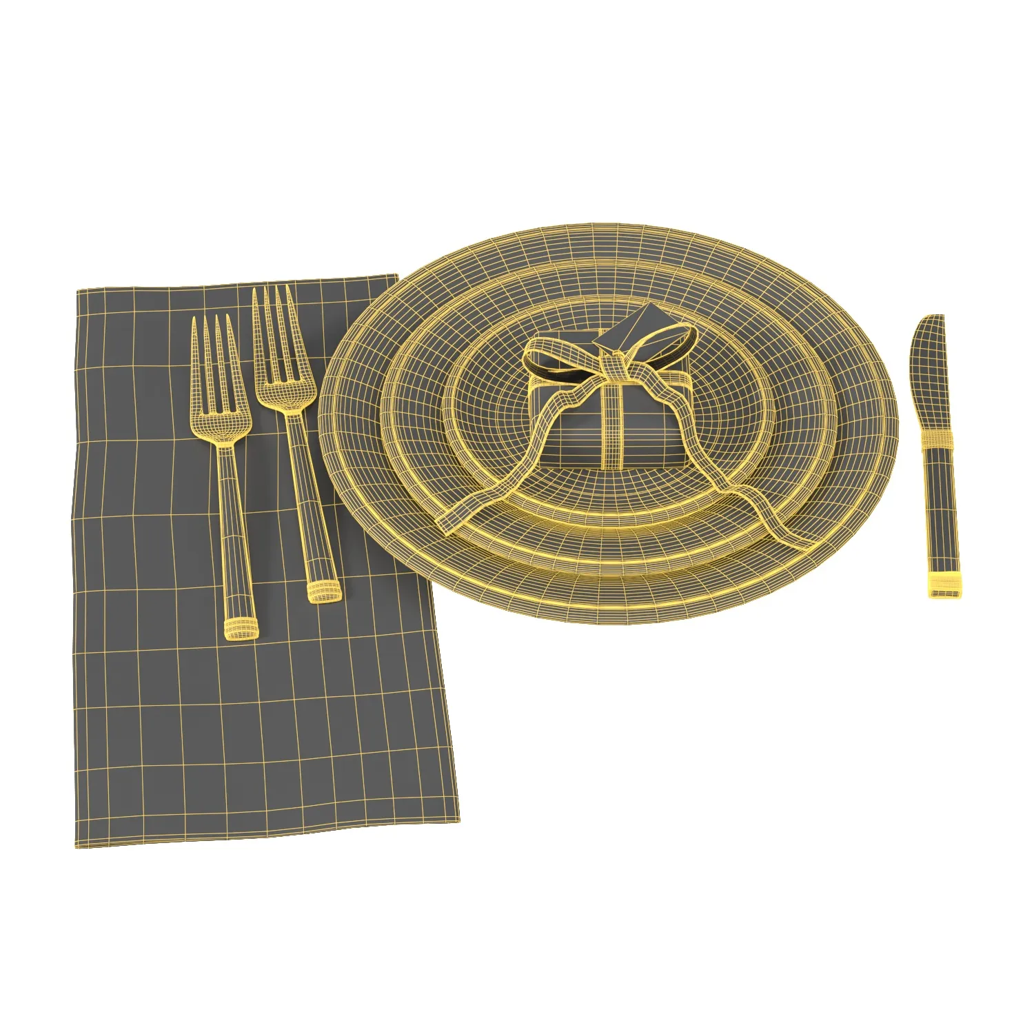 Lenox Eternal 5 Piece Place Setting PBR 3D Model_07