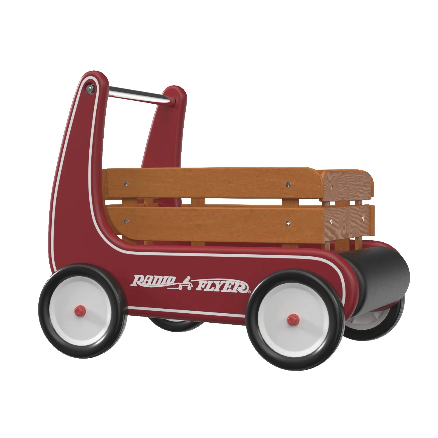 Radio Flyer Classic Walker Wagon Wood Walker Toddler Toy PBR 3D Model_01
